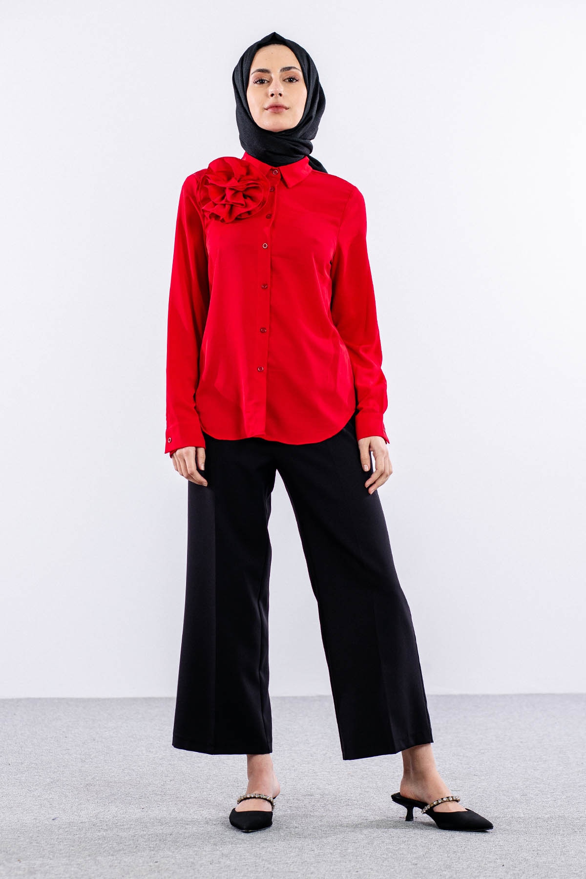 00289 Gömlek 38-44 - Kirmizi - 1