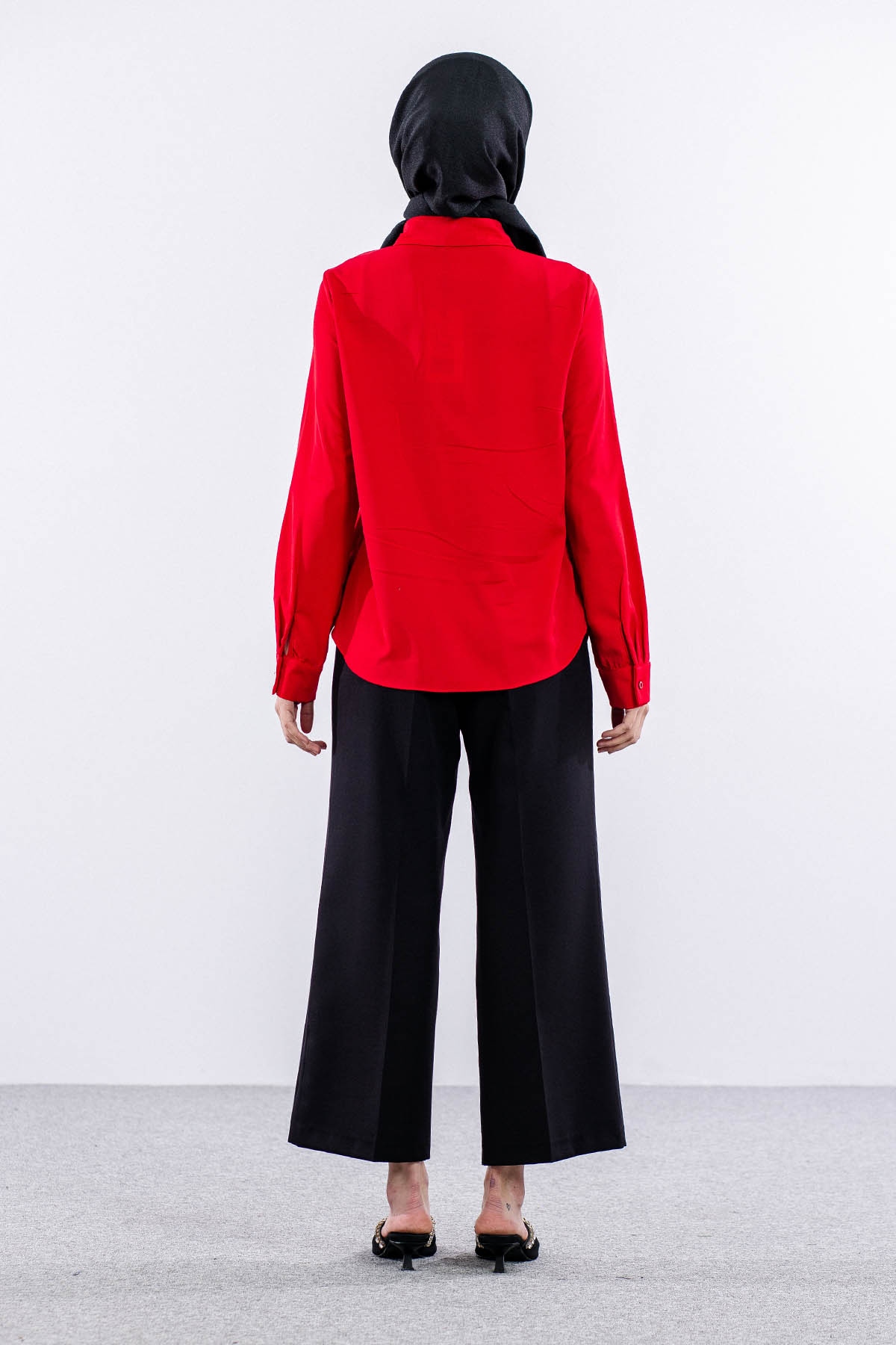 00289 Gömlek 38-44 - Kirmizi - 5