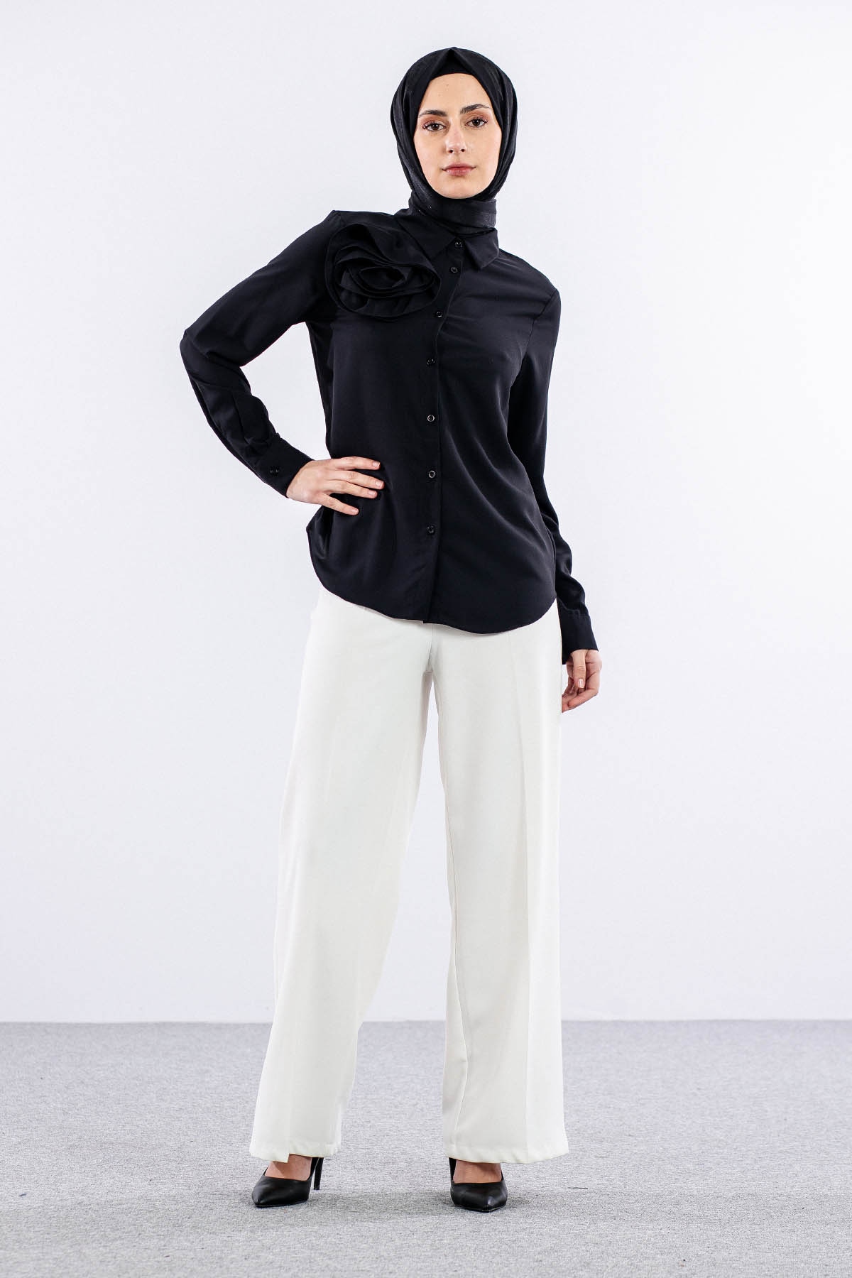 00289 Gömlek 38-44 - Siyah - 1