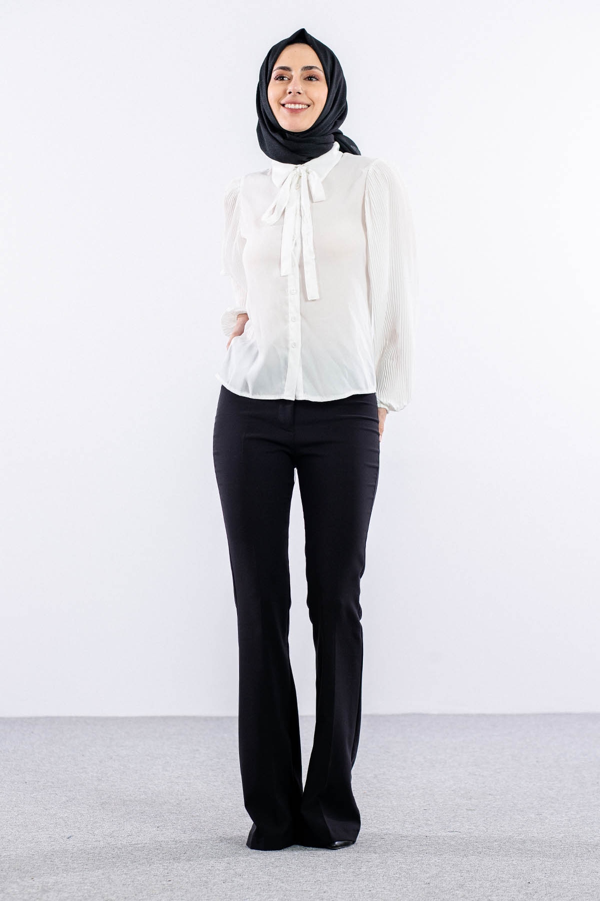 0100  Gömlek 38-44 - Ekru - 2