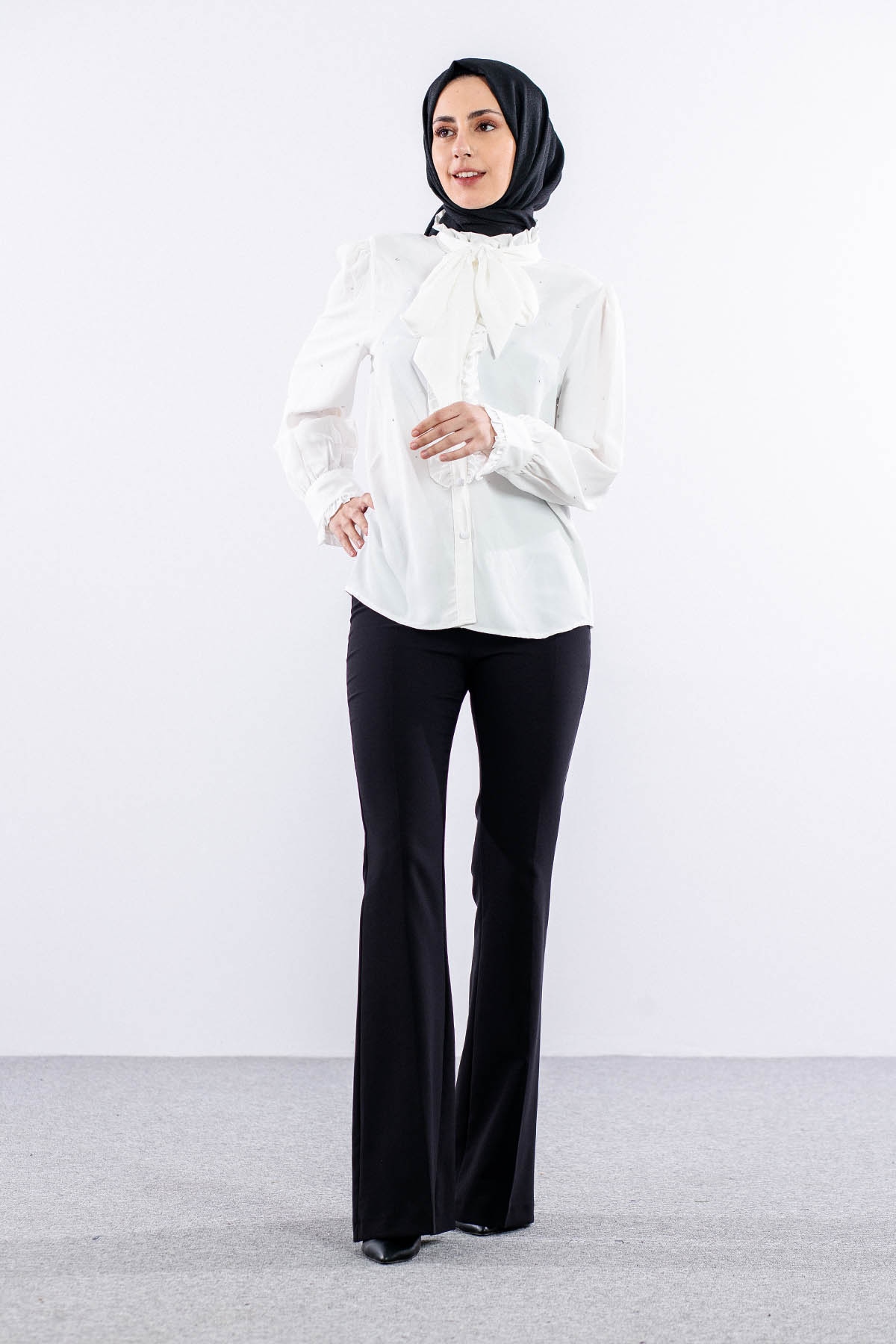 0228 Gömlek 38-44 - Ekru - 3