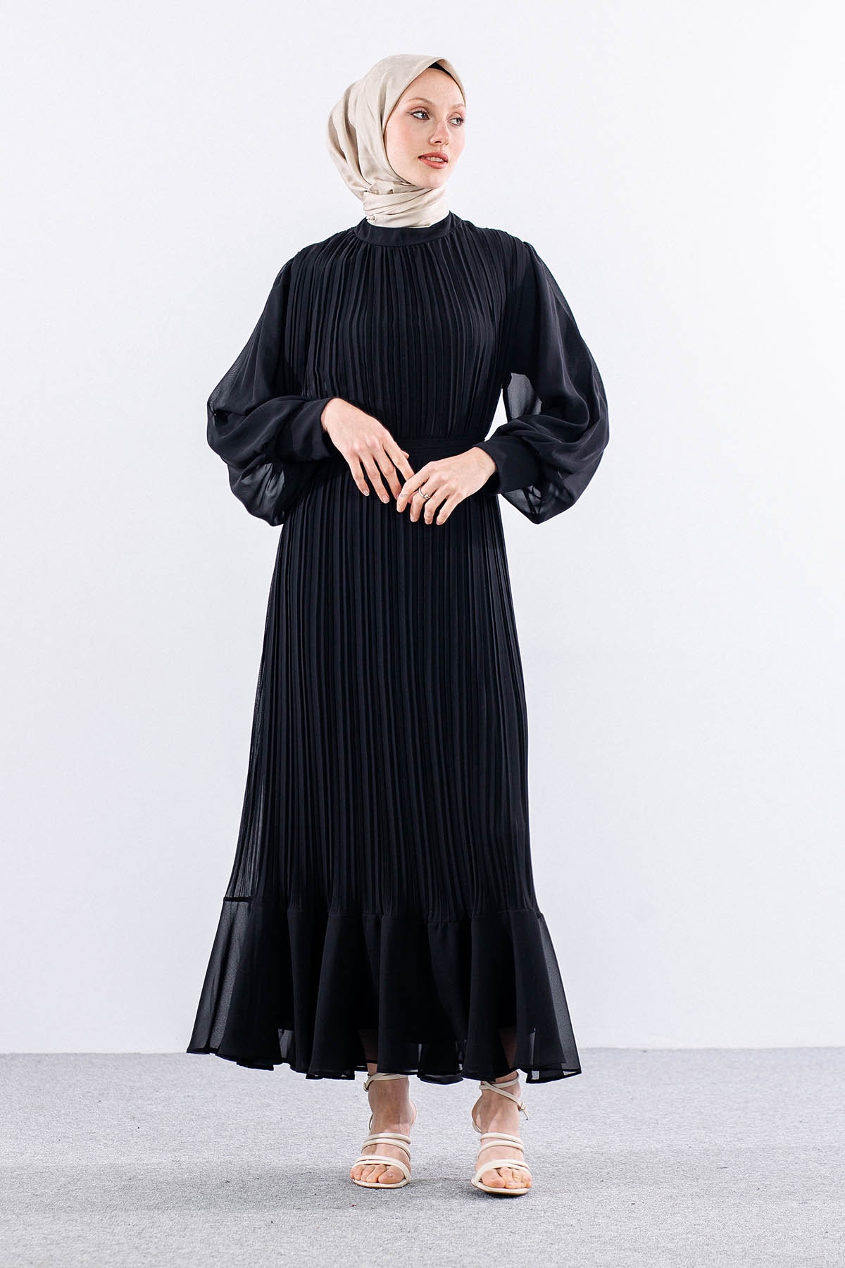 0295 şik Elbise 38-48 - Siyah - 2