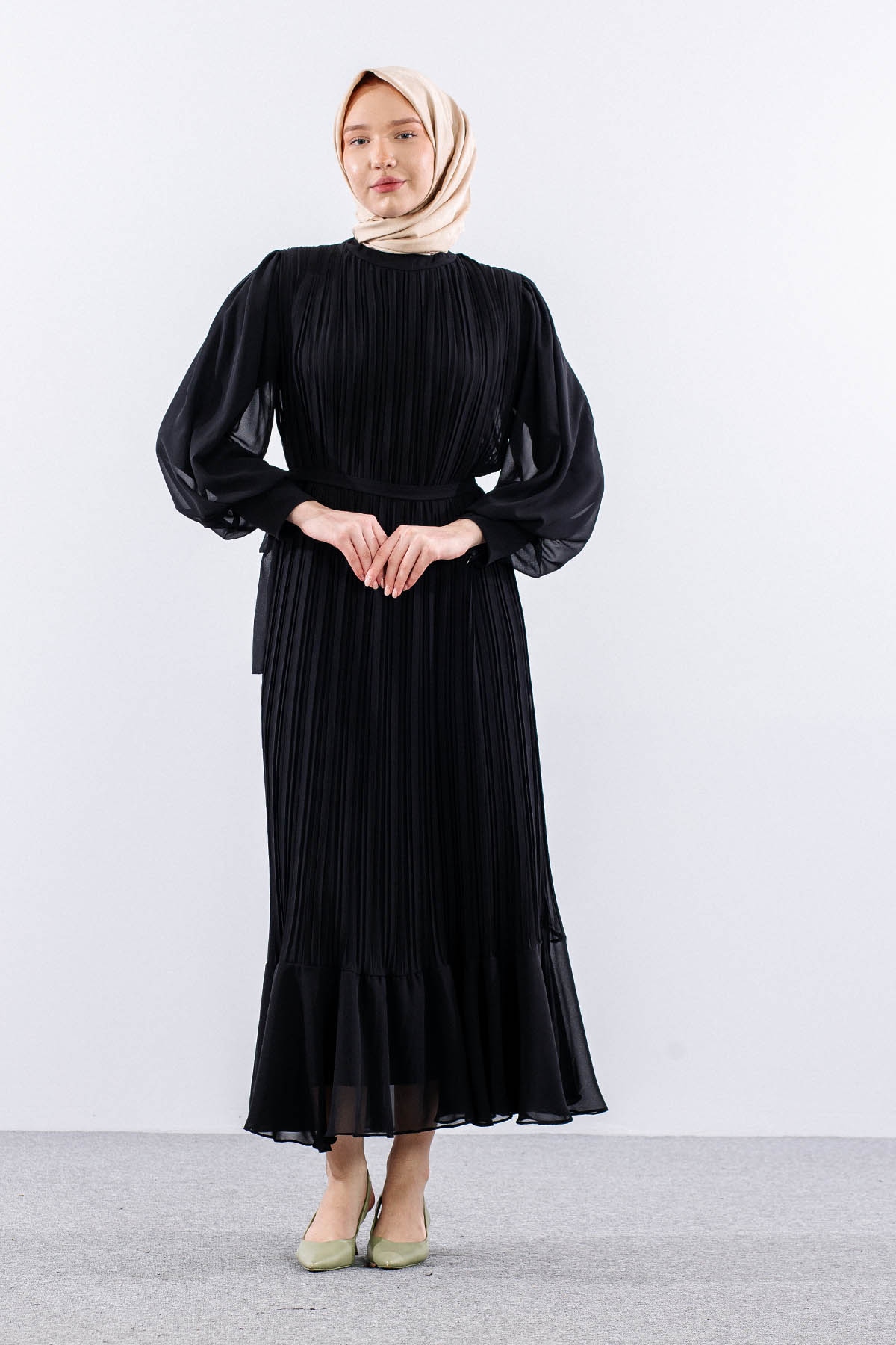 0295 şik Elbise 38-48 - Siyah - - 2