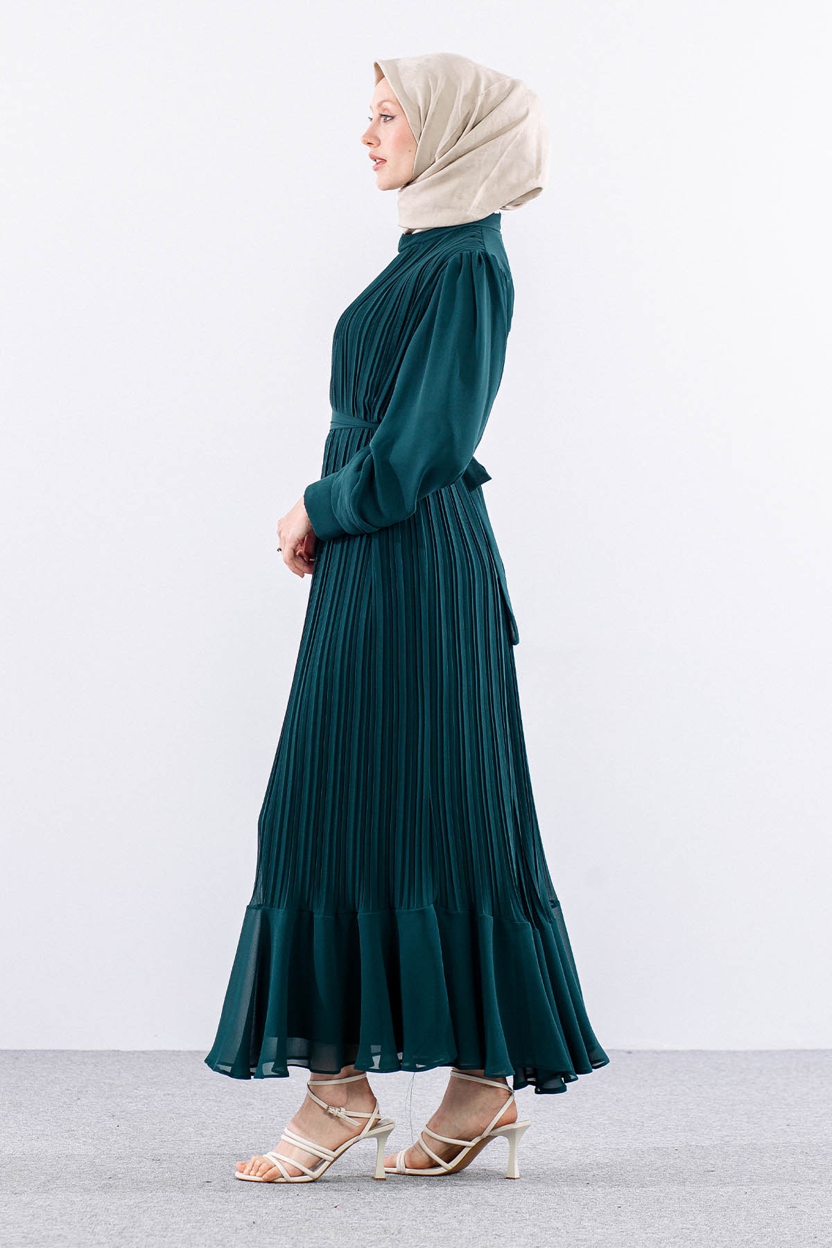 0295 şik Elbise 38-48 - Zumrut - 5