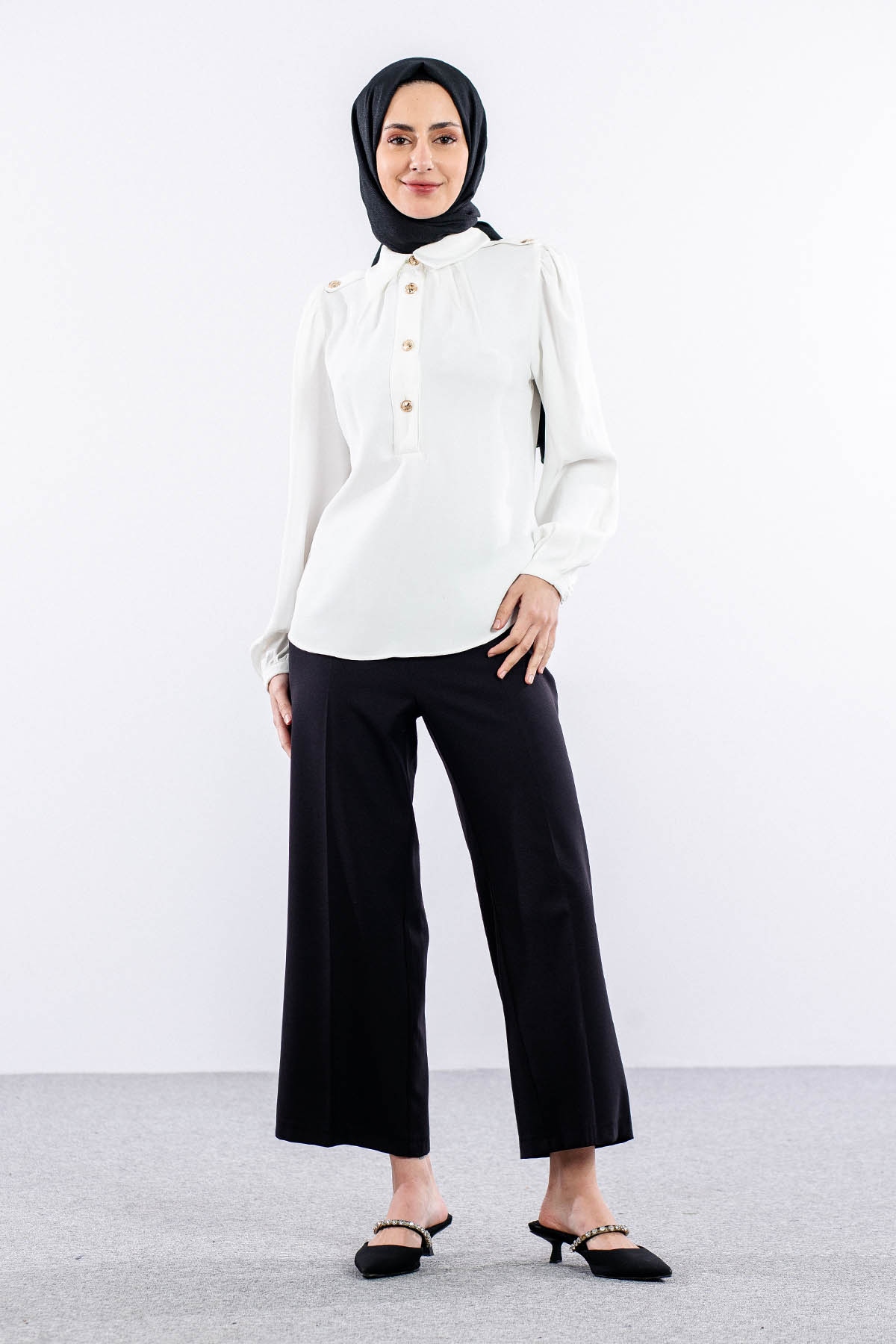 0420 Gömlek 38-44 - Ekru - 1