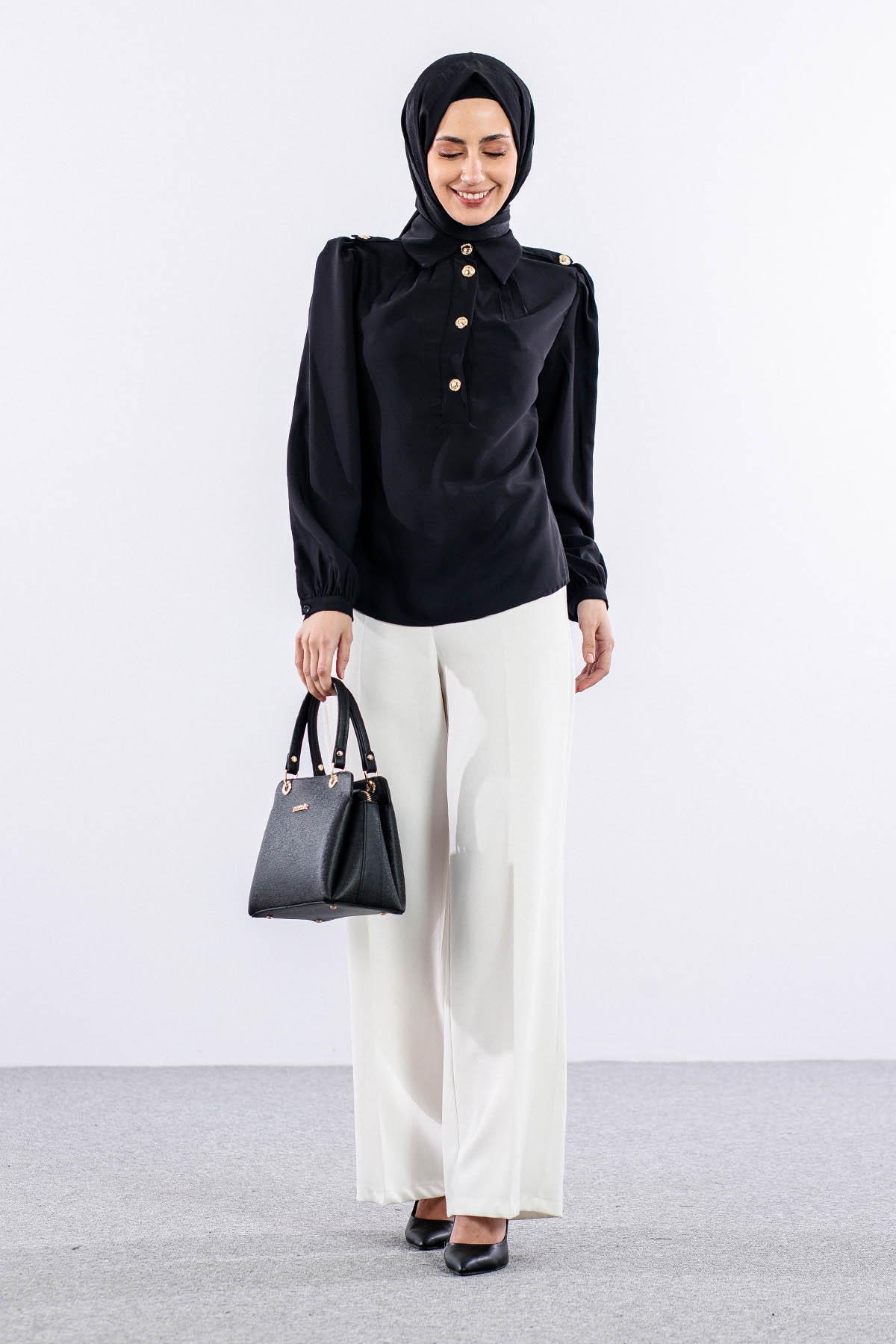 0420 Gömlek 38-44 - Siyah - 1