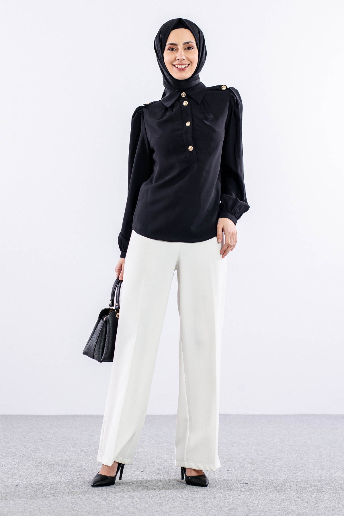 0420 Gömlek 38-44 - Siyah - 2