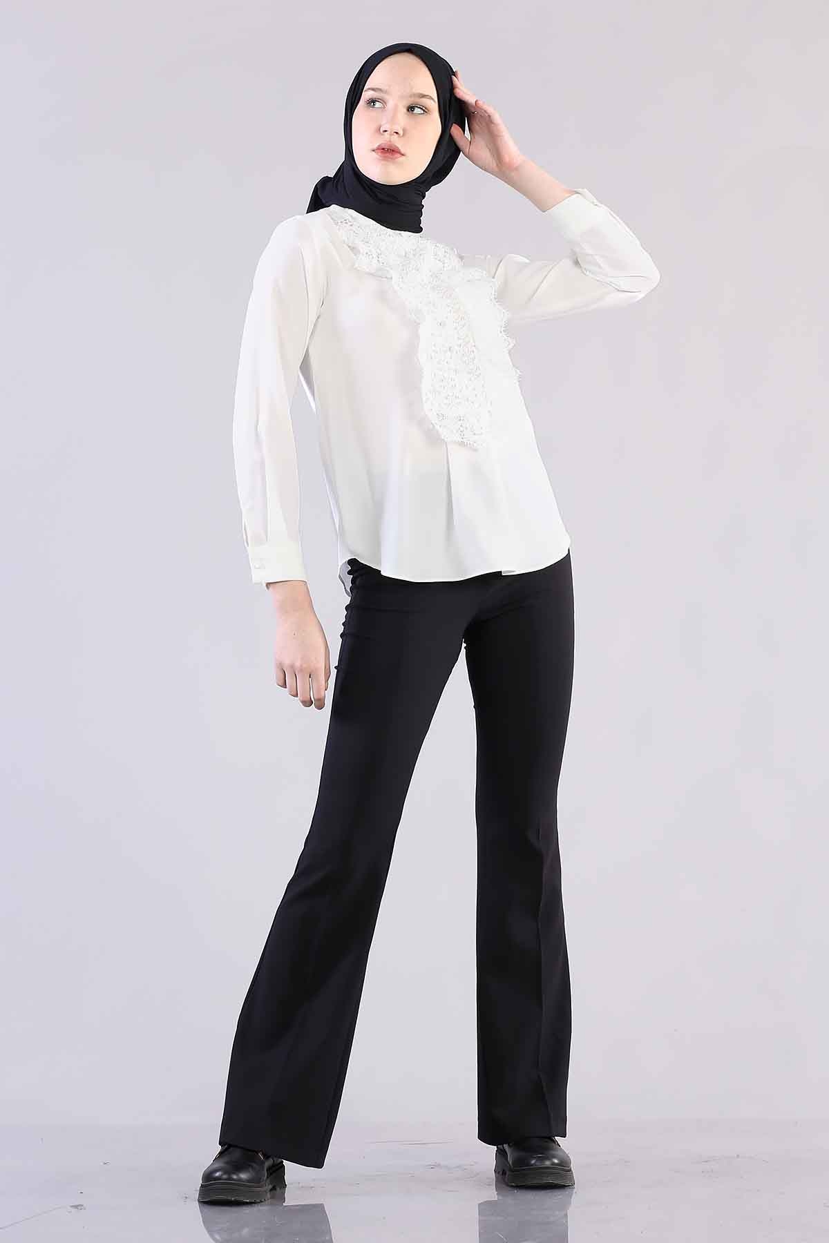 091 Poplin Gömlek 38-44 - Beyaz - 1