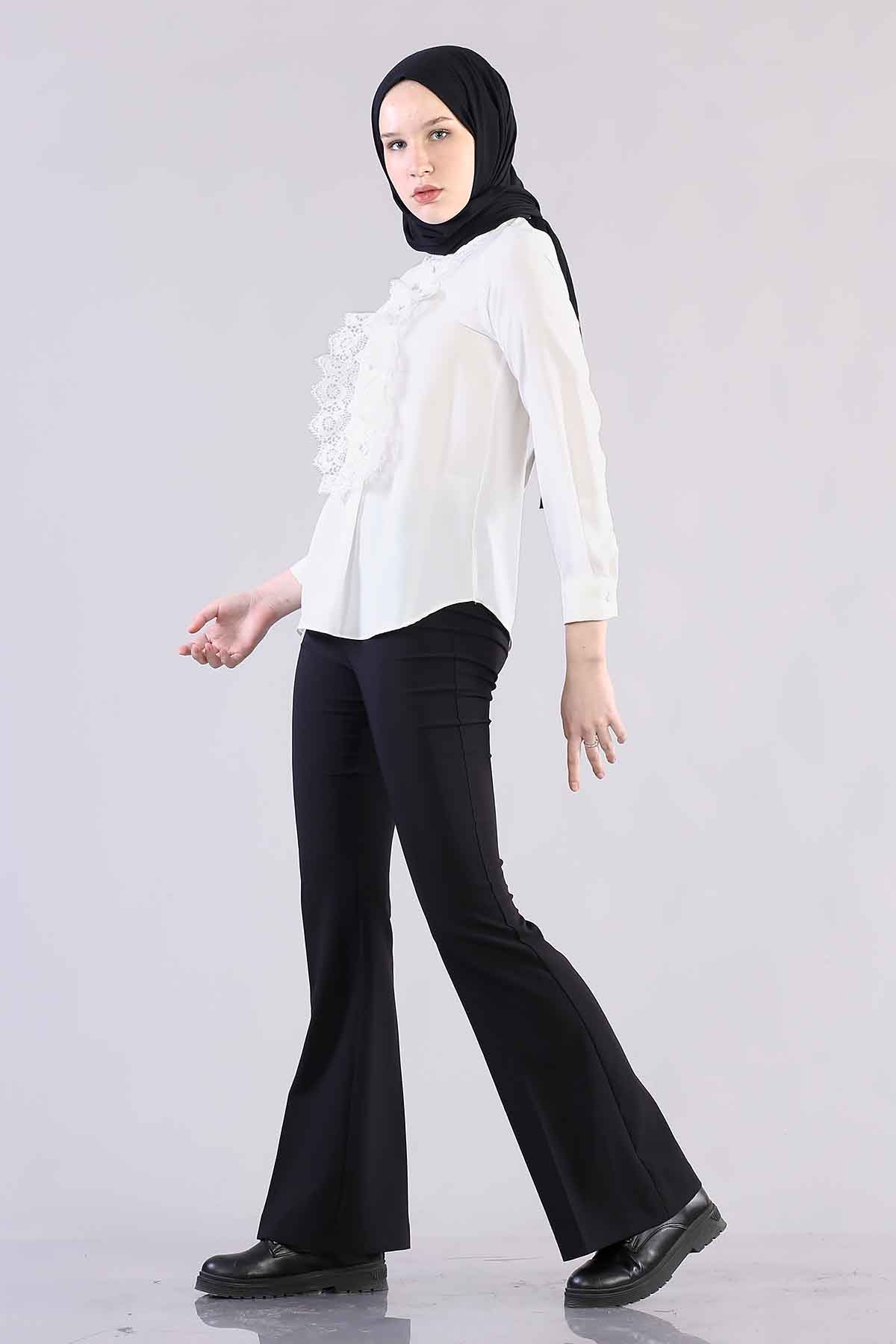 091 Poplin Gömlek 38-44 - Beyaz - 2