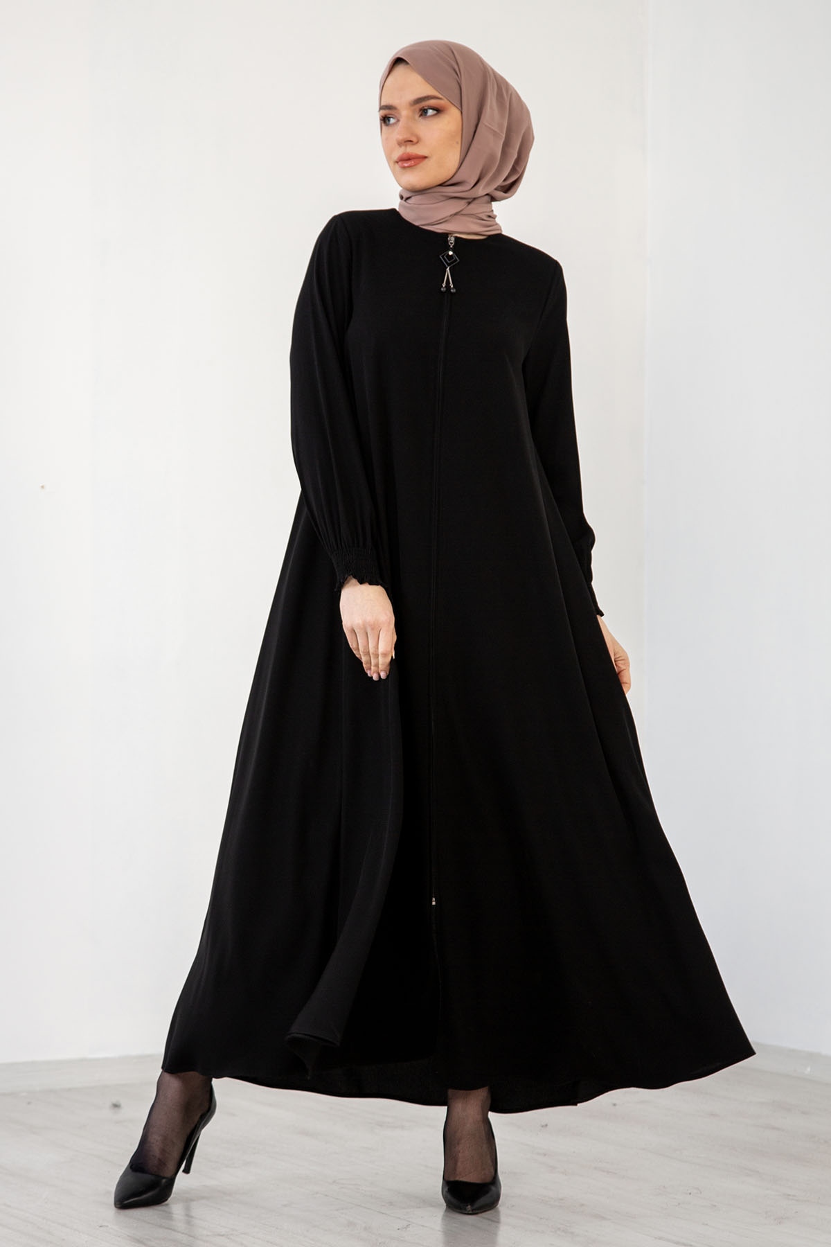 1001 Ferace 38-48 Mvln - Siyah - 1