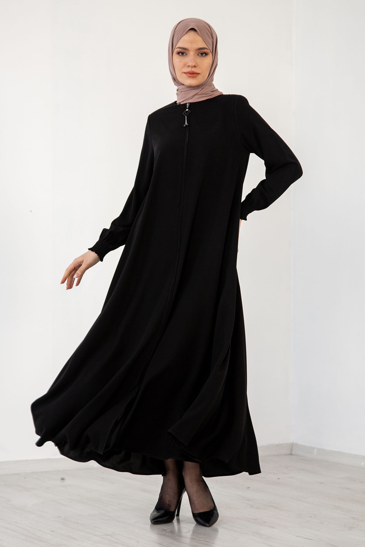 1001 Ferace 38-48 Mvln - Siyah - 2