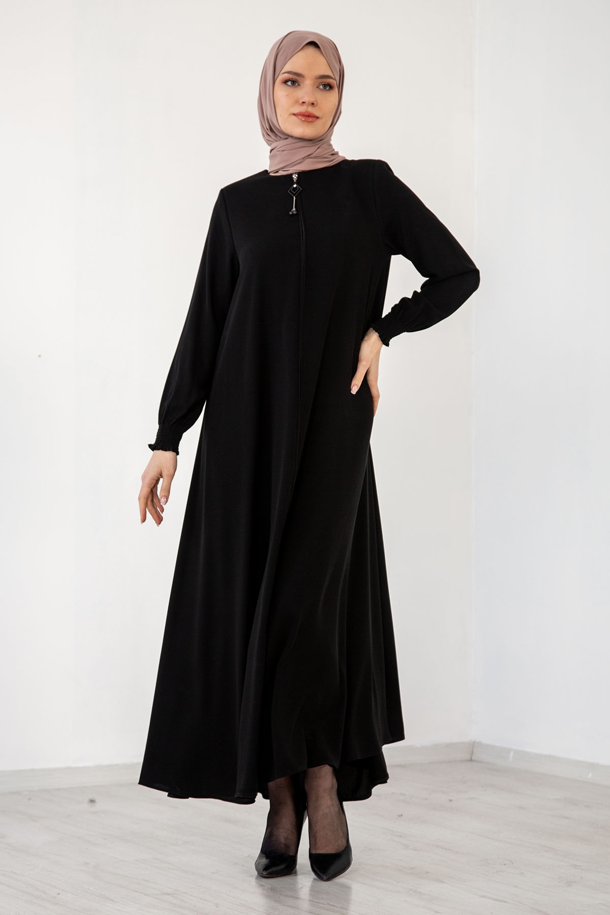 1001 Ferace 38-48 Mvln - Siyah - 3