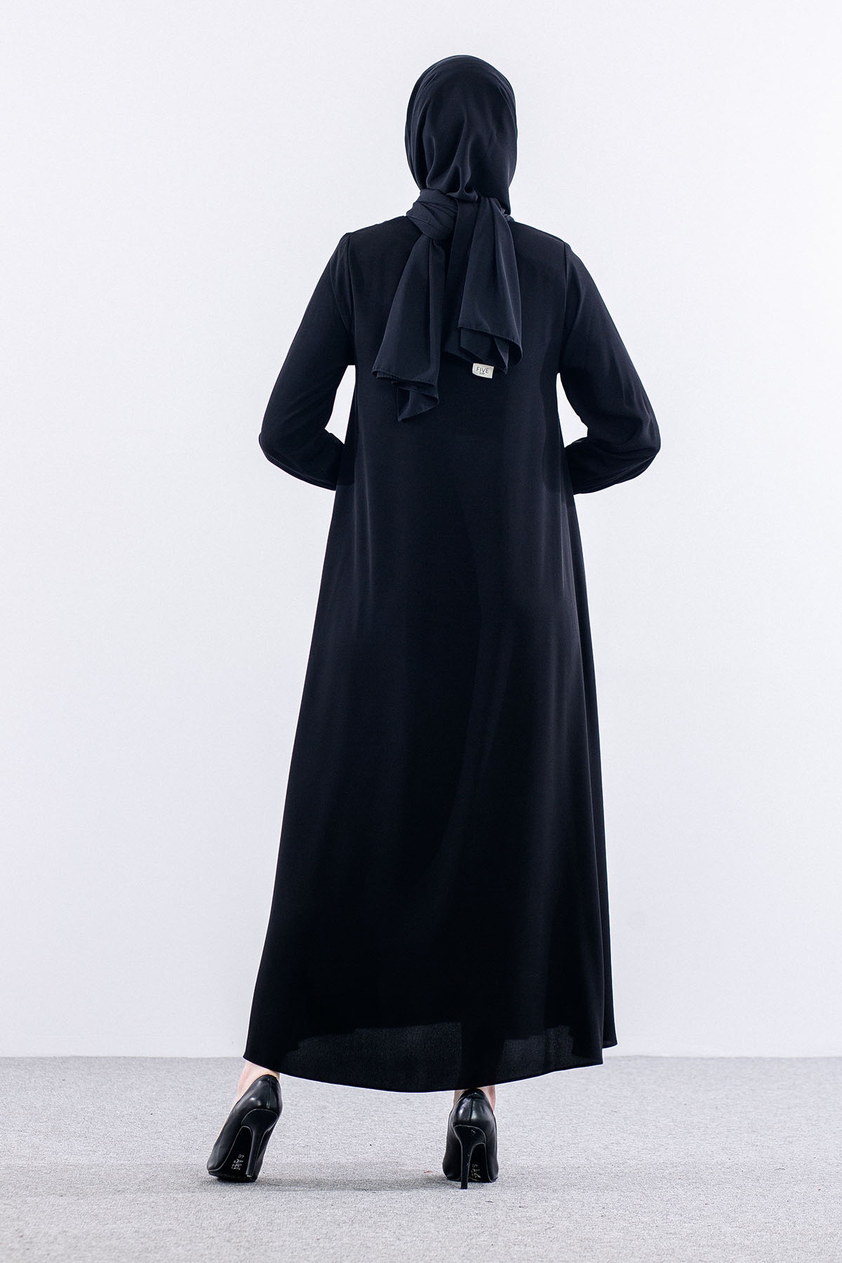 1001 Ferace 38-48 Mvln - Siyah  - - 6