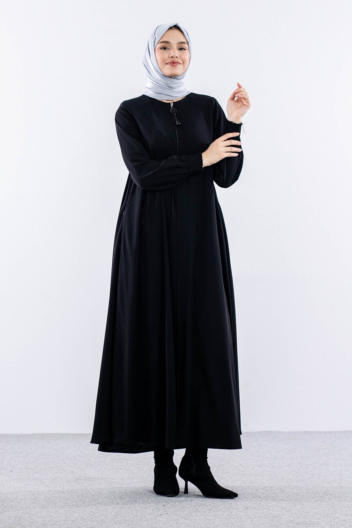 1001 Ferace 38-52 Mvln - Siyah - 1