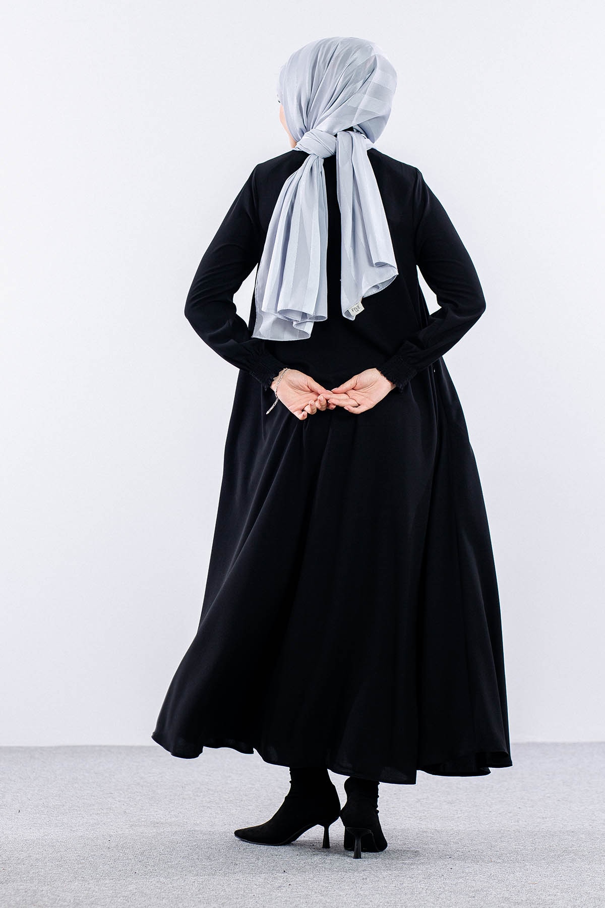 1001 Ferace 38-52 Mvln - Siyah - 4