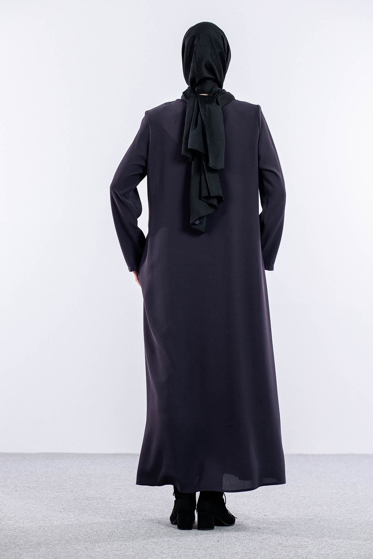 10017 şik Ferace 44-54 - K_gri - 5