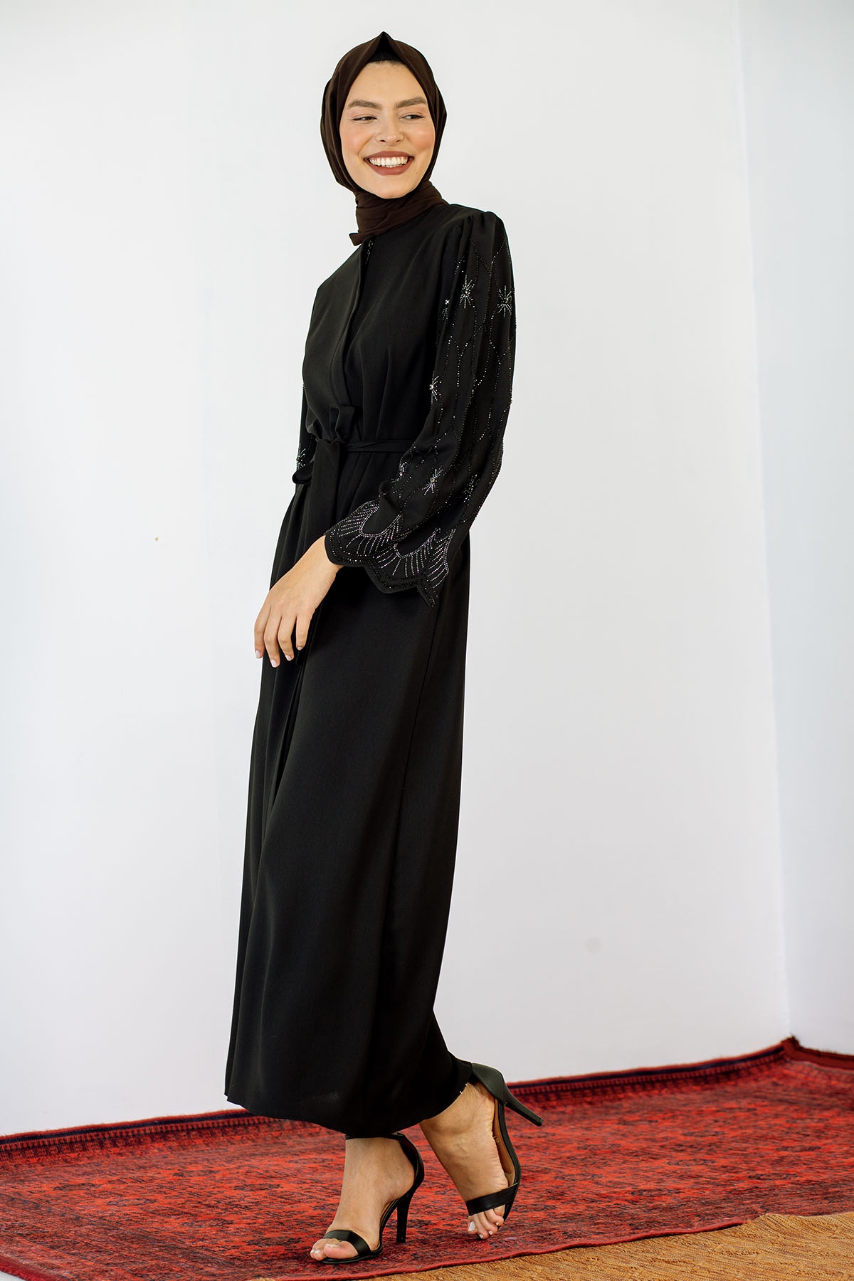 10020 Ferace 42-52 Kol İş - Siyah - 2