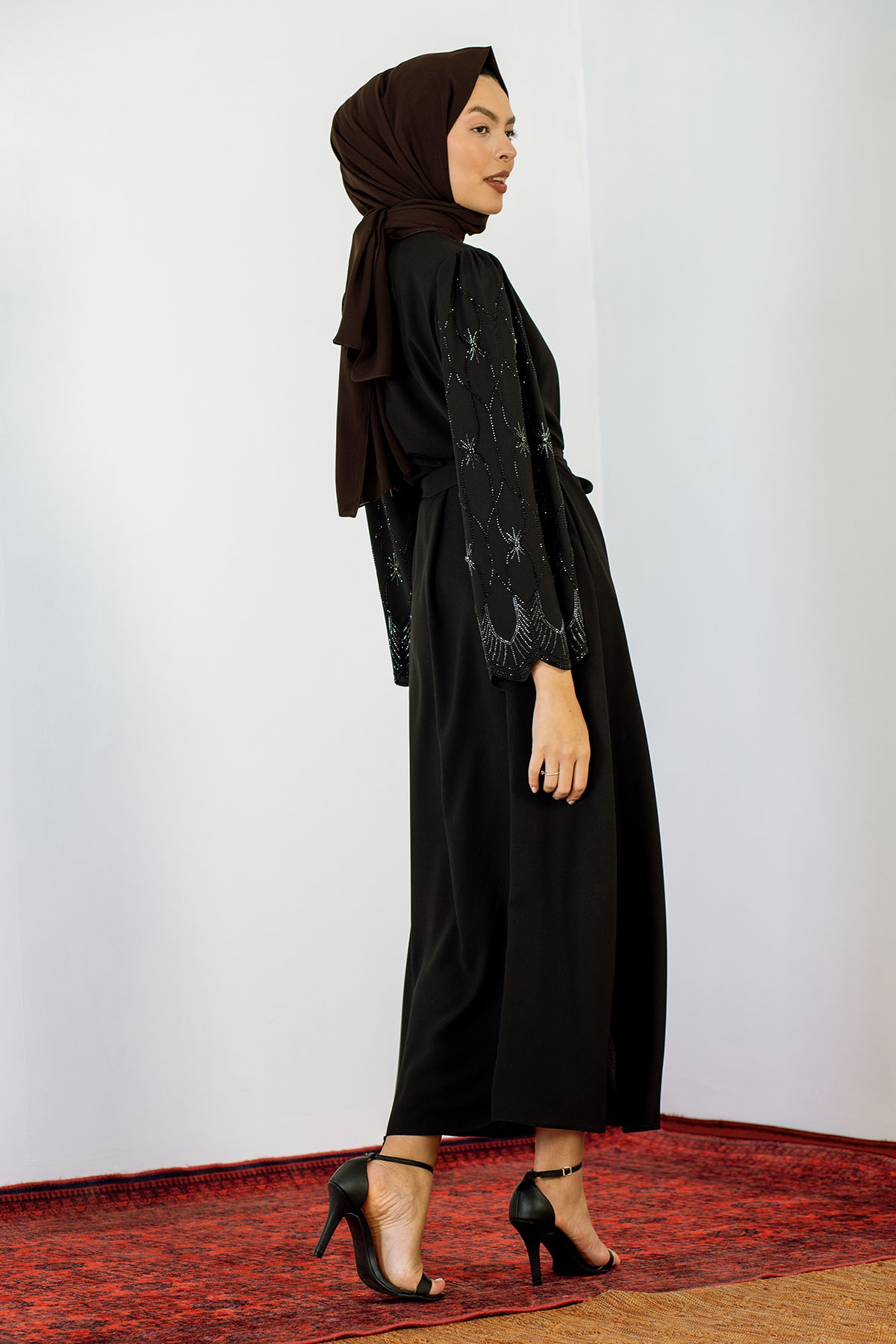 10020 Ferace 42-52 Kol İş - Siyah - 4