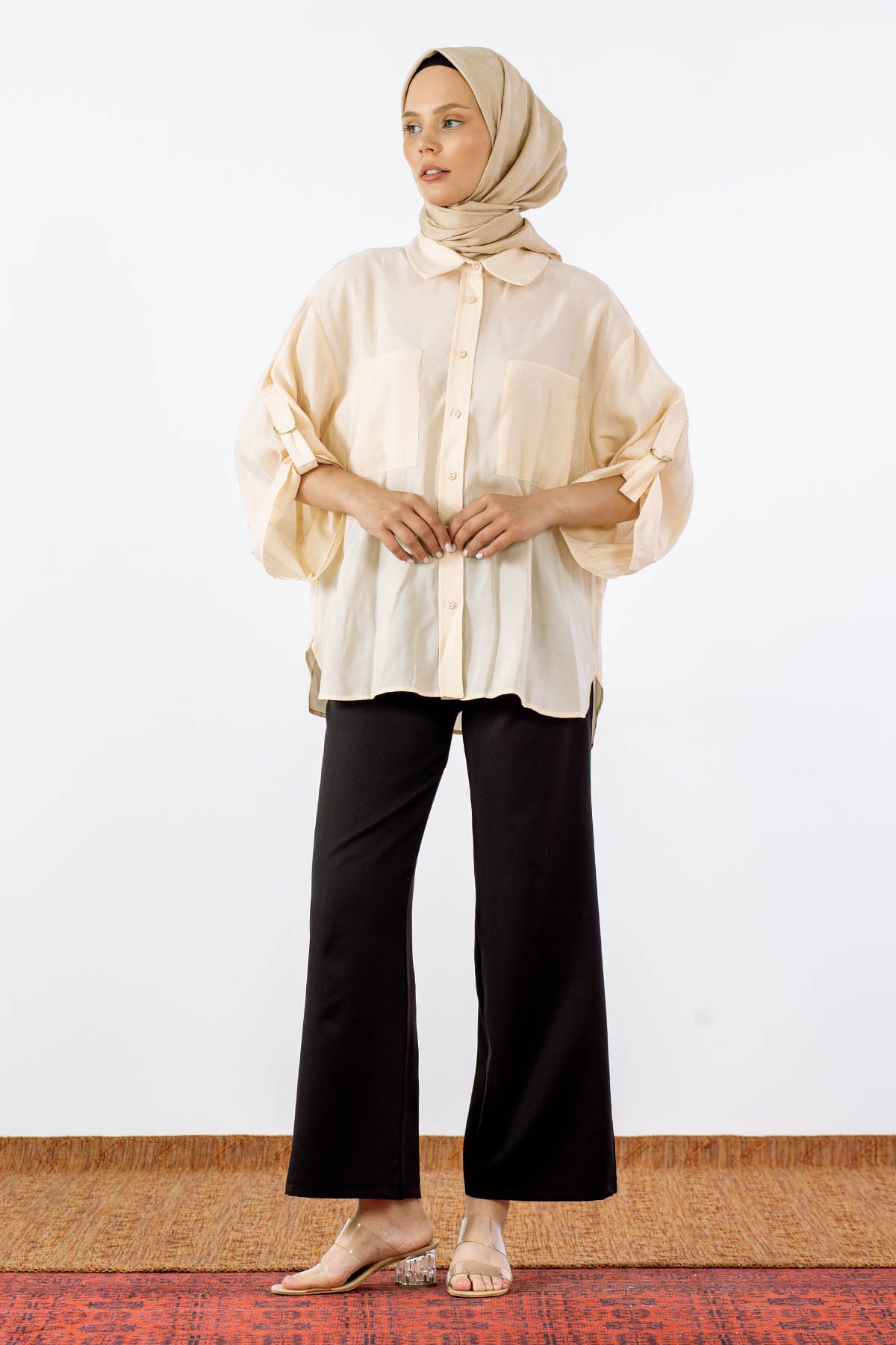 1003361 Gömlek S-m/l-xl - Bej - 1