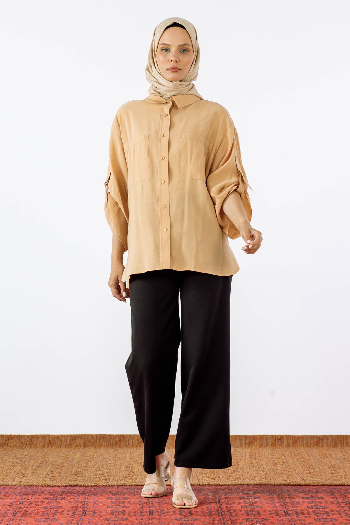 1003361 Gömlek S-m/l-xl - Camel - 2