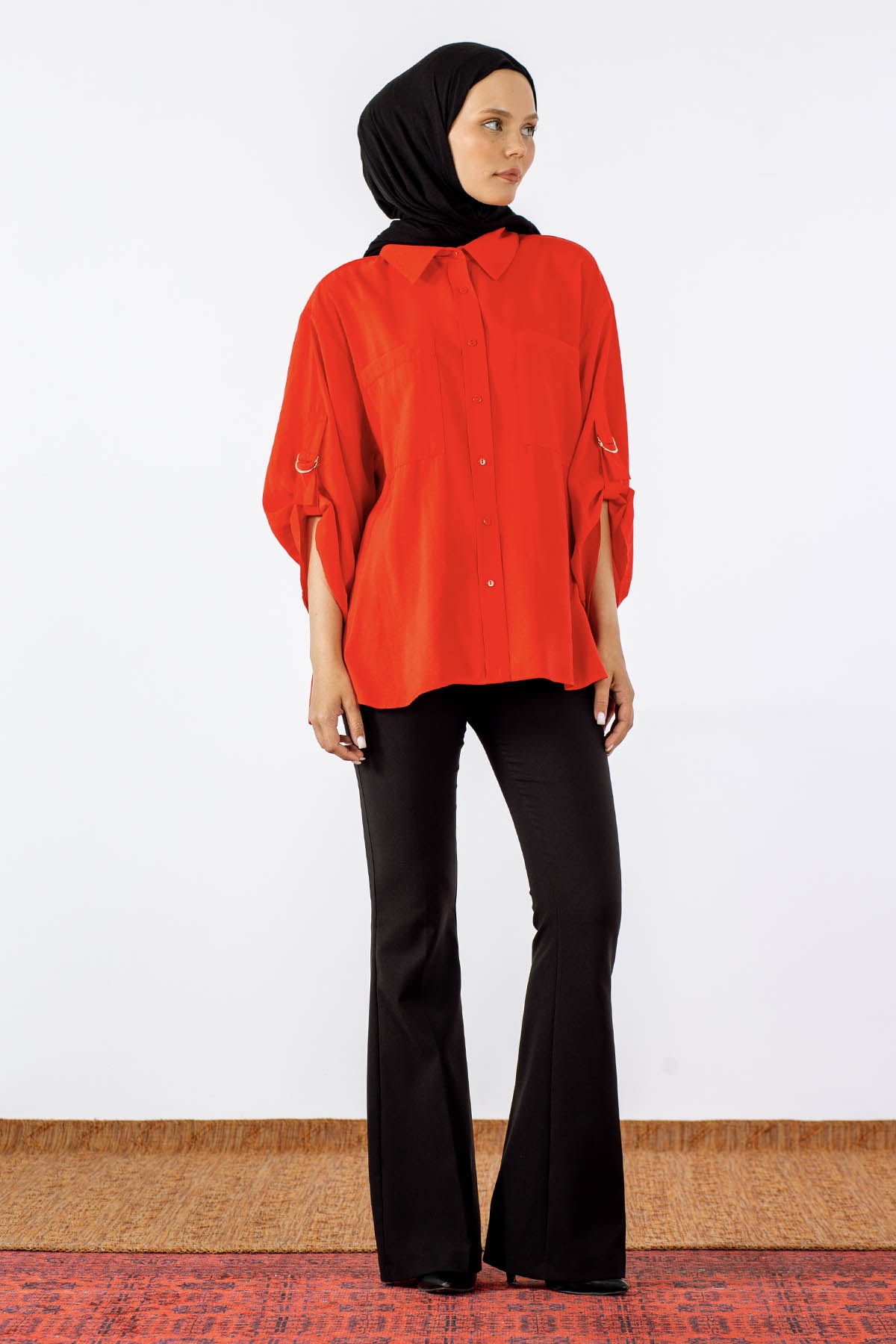 1003361 Gömlek S-m/l-xl - Kirmizi - 1