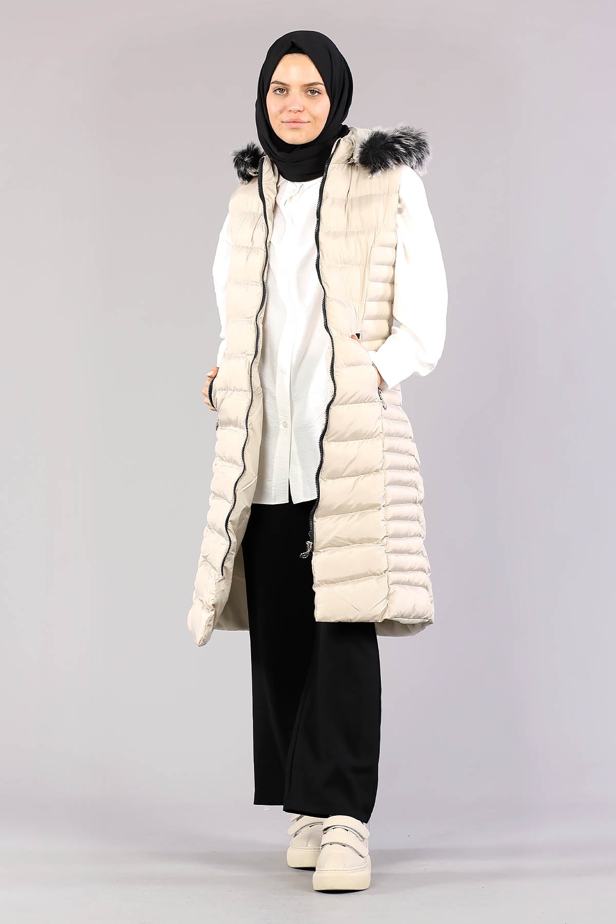 Şişme Yelek Yatay Desenli Taş - 2