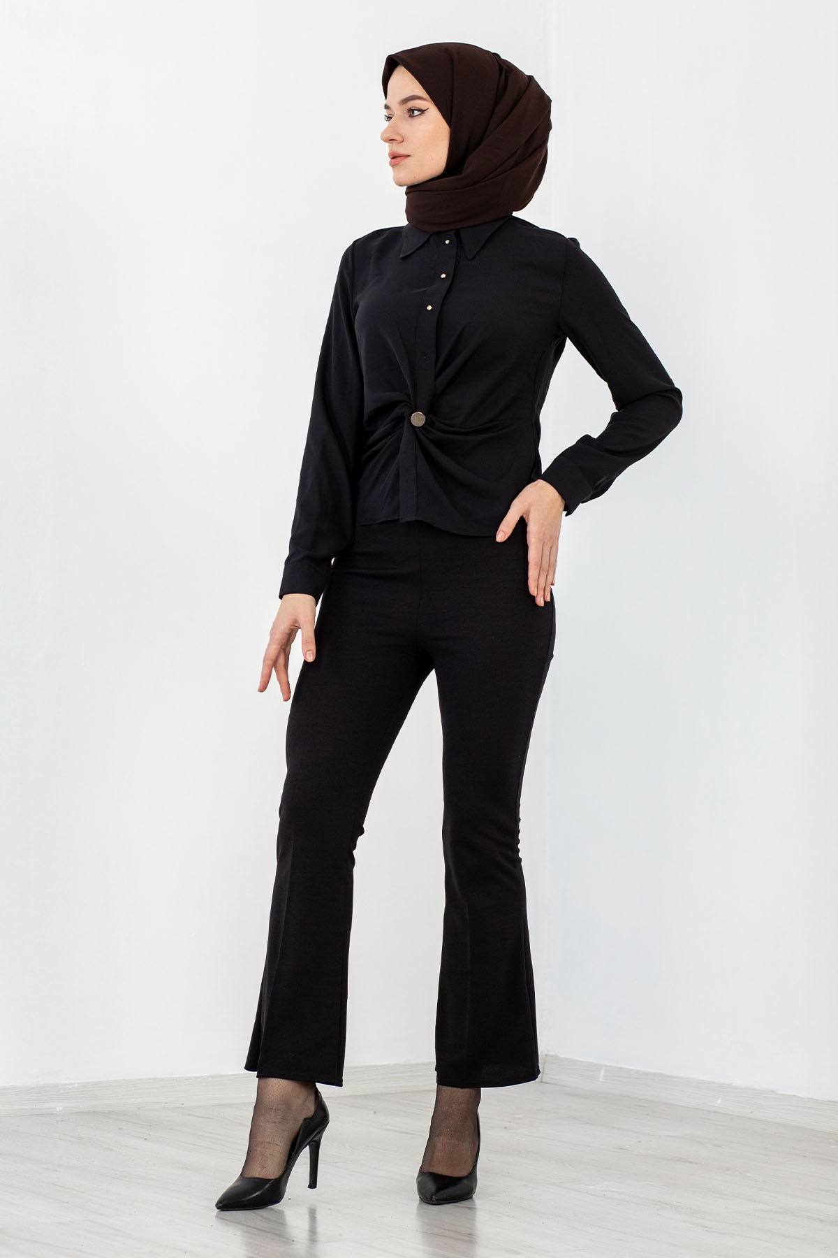 1013 Pantolon 38-48 I - Siyah - 1