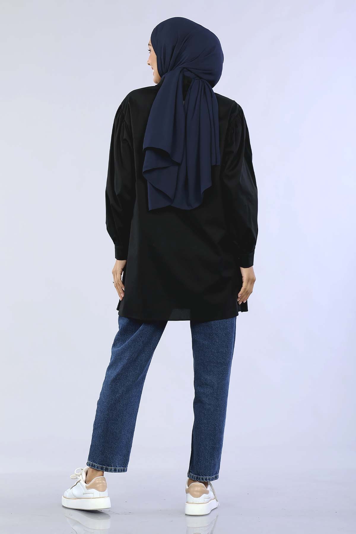 10166 Gömlek 38-42 İnci - Siyah - 5