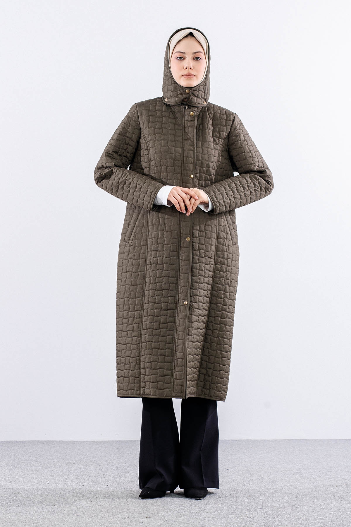 1030 Kapitone Kap 44-50 Ici Tuylu - Haki - 1