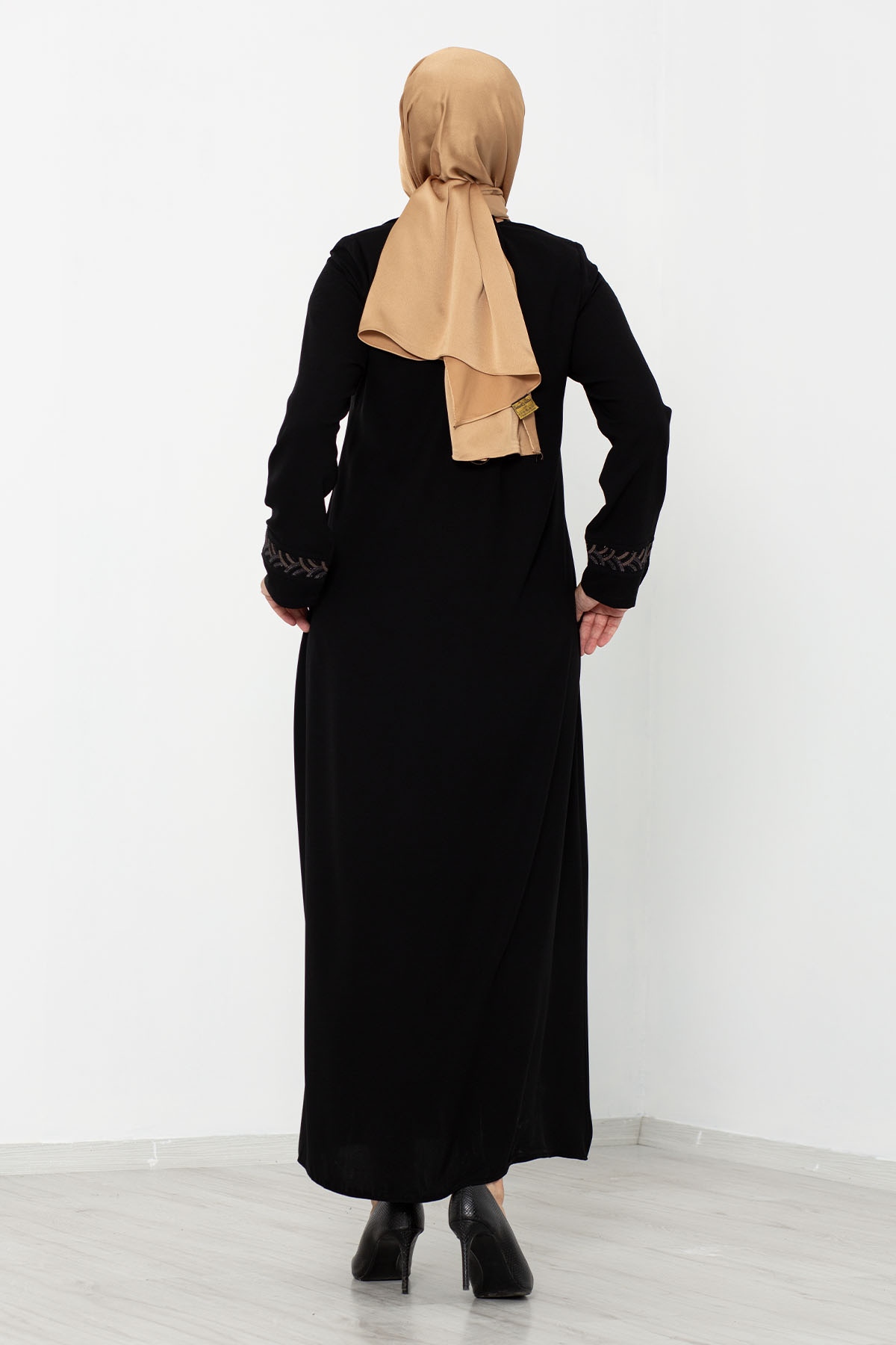 1034 Ferace 46-56 Damla - Siyah - 5