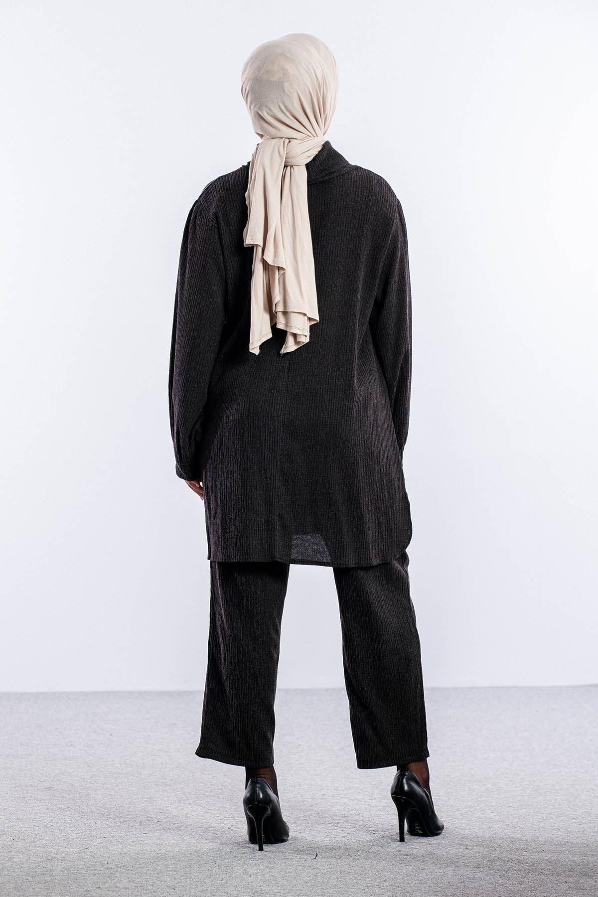 1036 Takim 44-50 Balikci Yaka - Siyah - 5