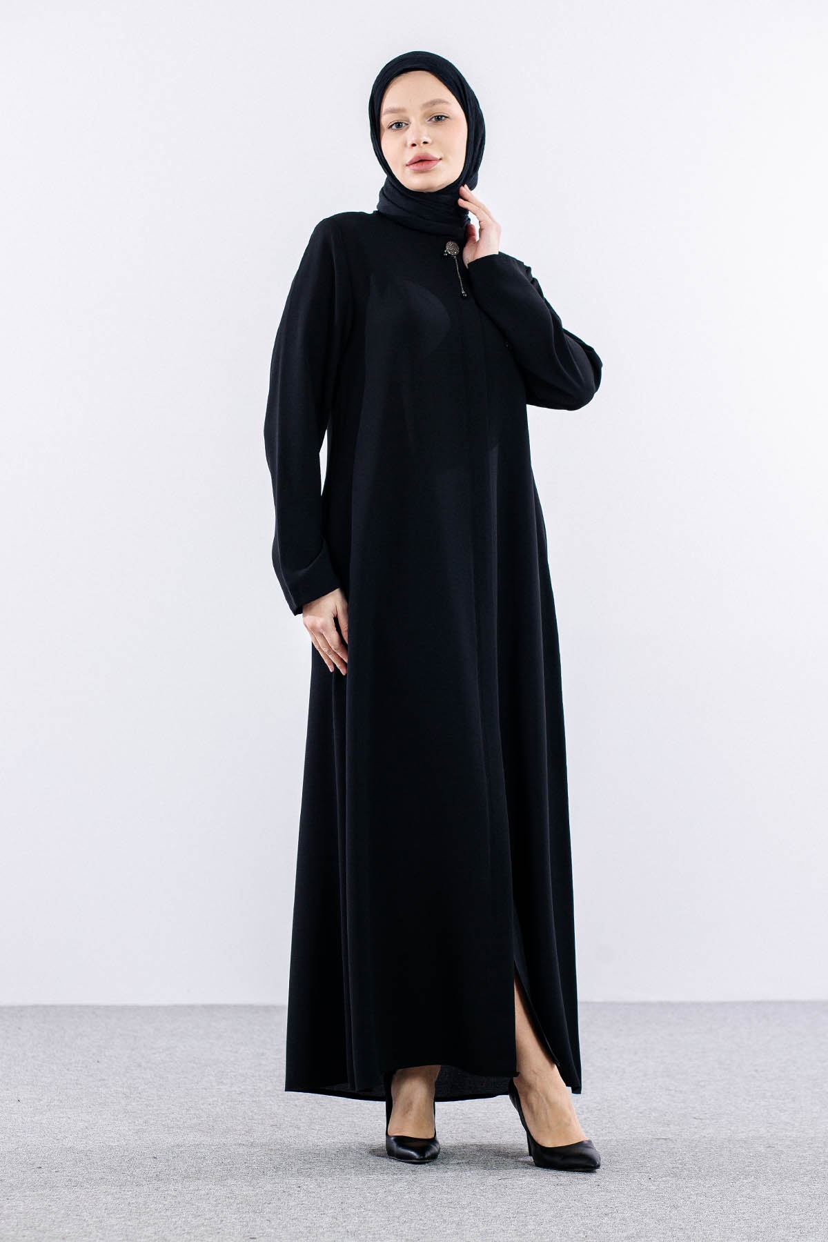 1037 Ferace 46-56 Aylin Ptk - Siyah  - - 1