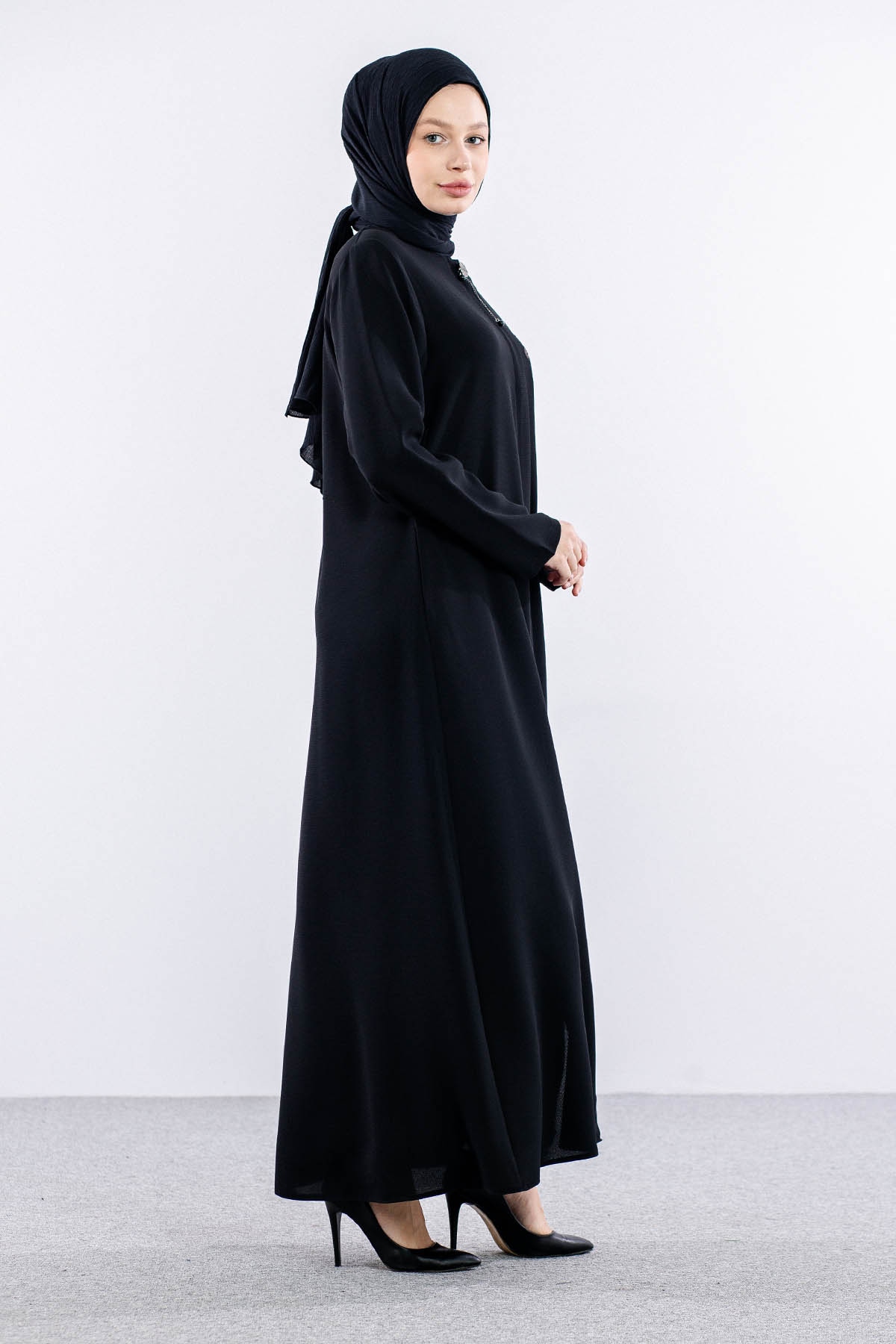 1037 Ferace 46-56 Aylin Ptk - Siyah  - - 4