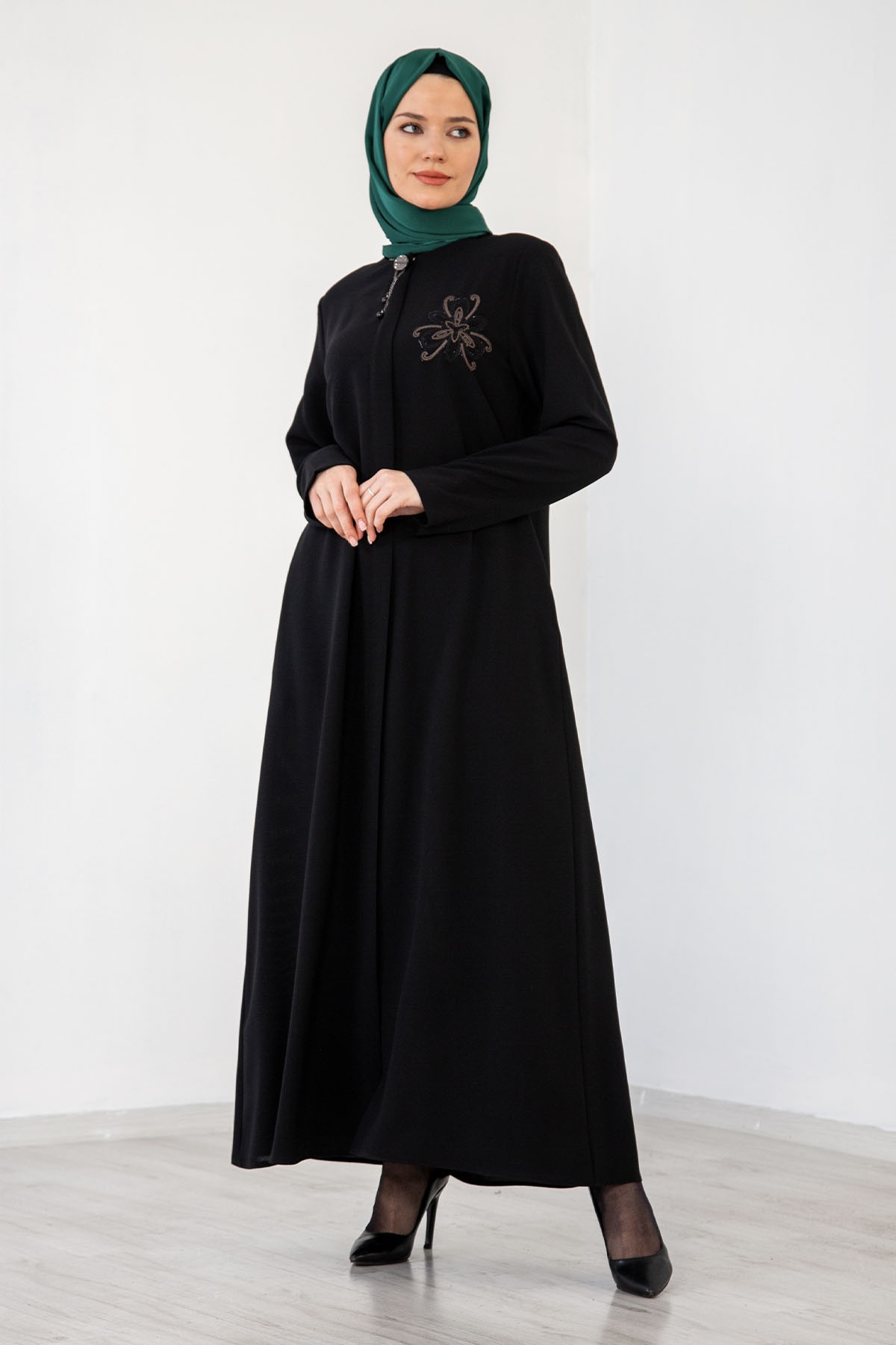 1037 Ferace 46-56 Ptk - Siyah - 1