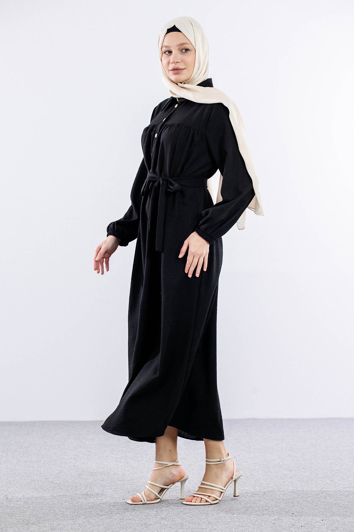 1063 Elbise 44-52 Roba - Siyah - 2