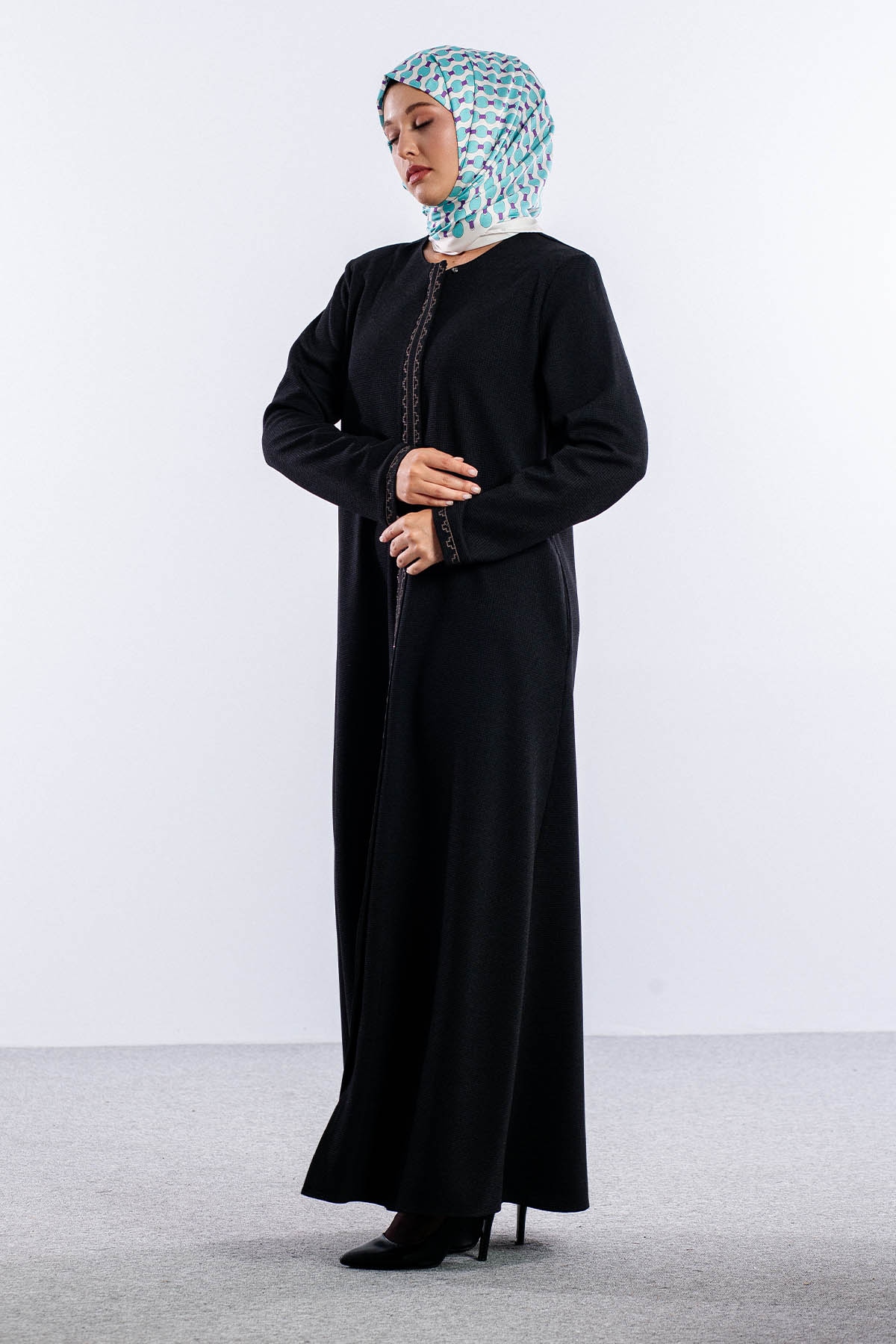 1071 Ferace Süheyla Luna 46-56 - Siyah - 4