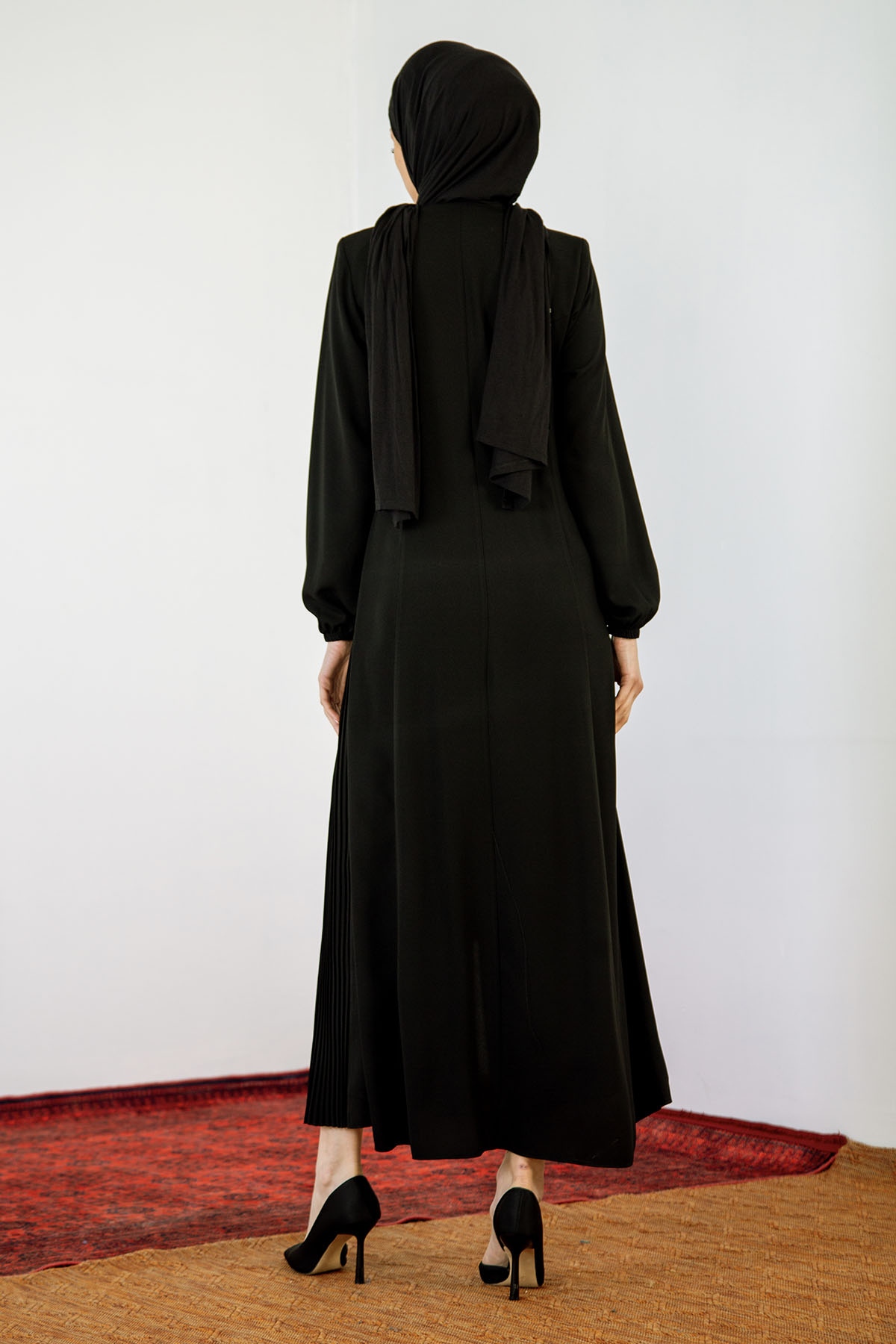 1072 Ferace 44-54 - Siyah - 3