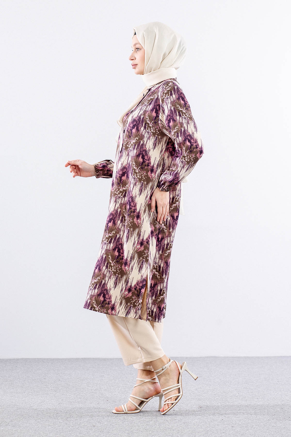 1072 Takim 44-50 Dsn - Pudra - 2