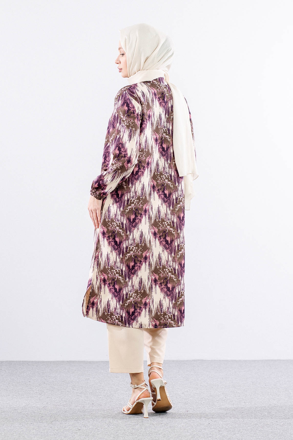 1072 Takim 44-50 Dsn - Pudra - 5