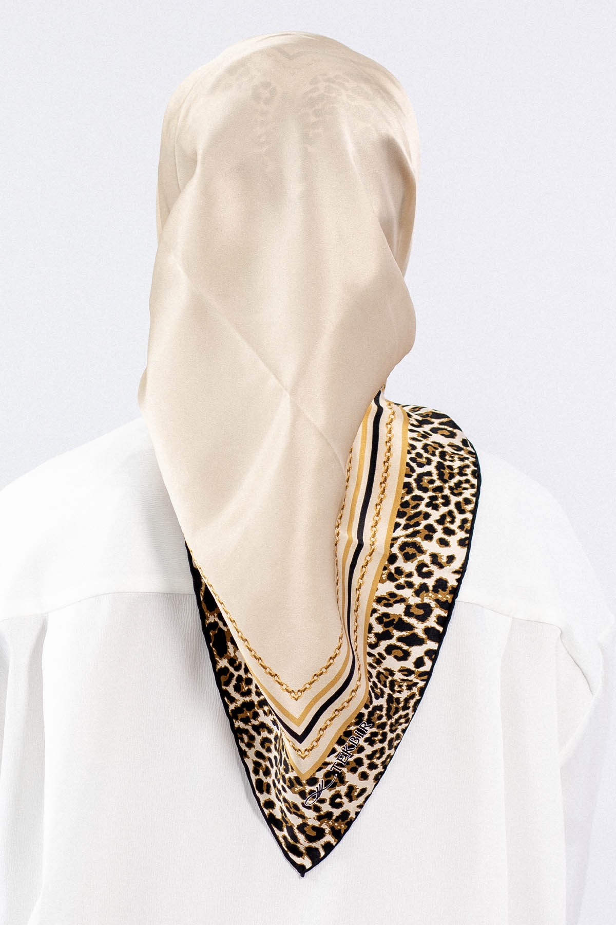 10748 İpek Eşarp Sura - Bej - 3