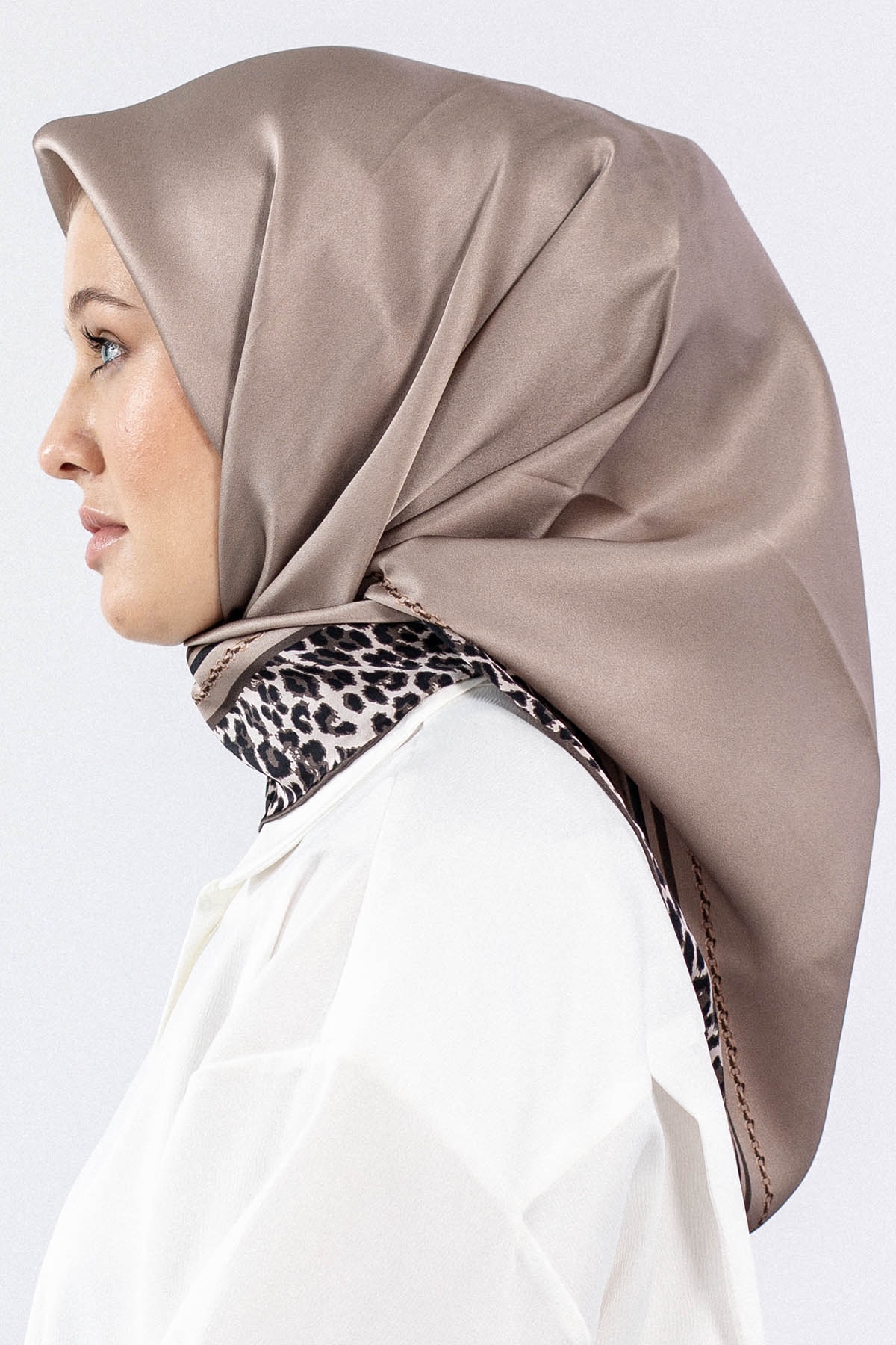 10748 İpek Eşarp Sura - Vizon - 2