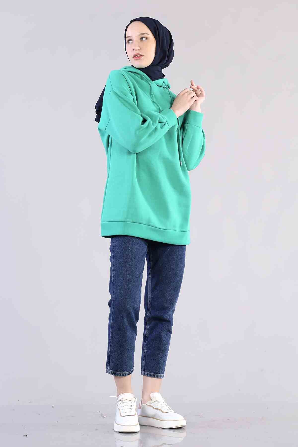 1081 Kapşonlu Tunik 38-44 - Benetton - 2