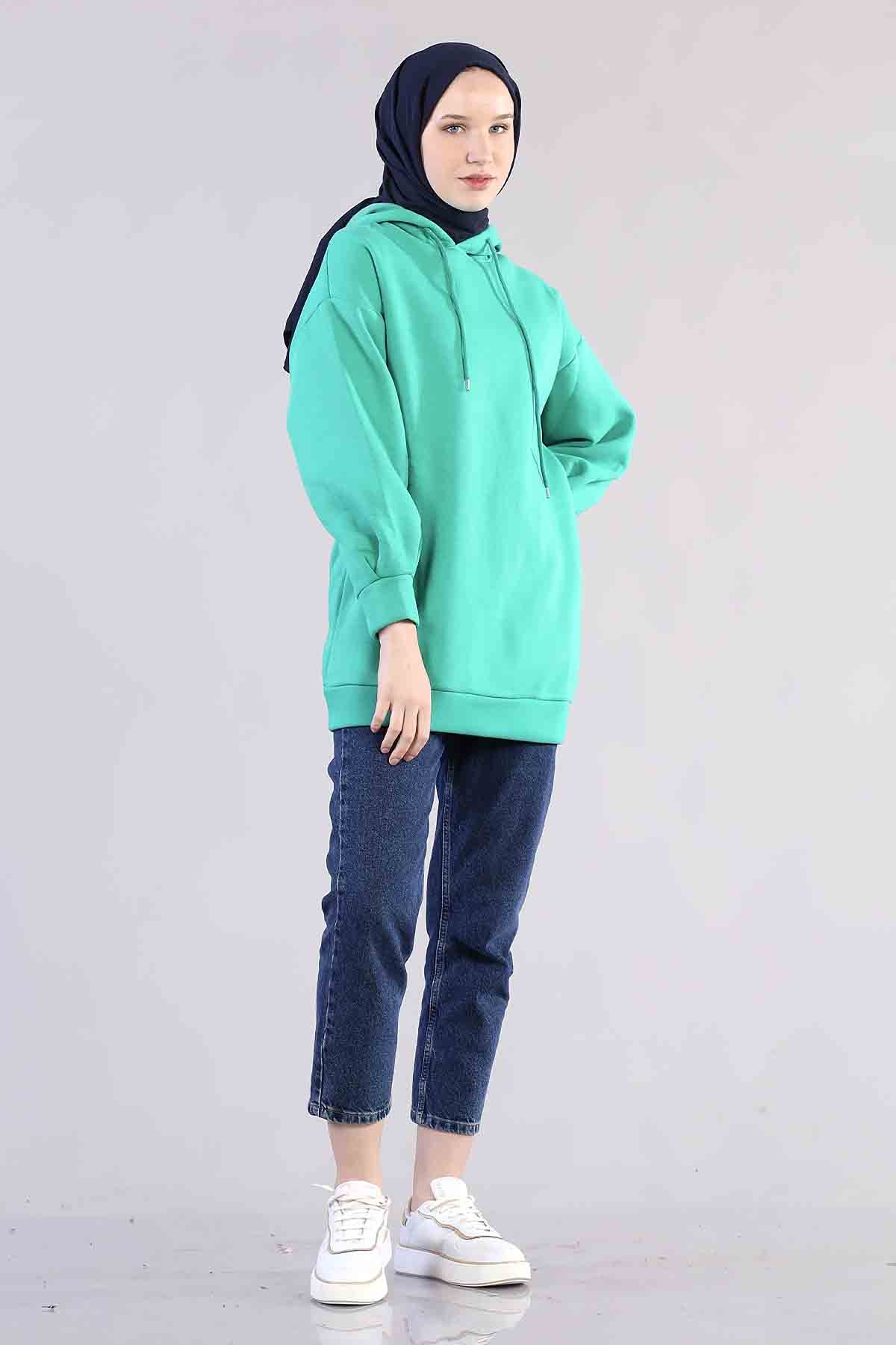 1081 Kapşonlu Tunik 38-44 - Benetton - 3