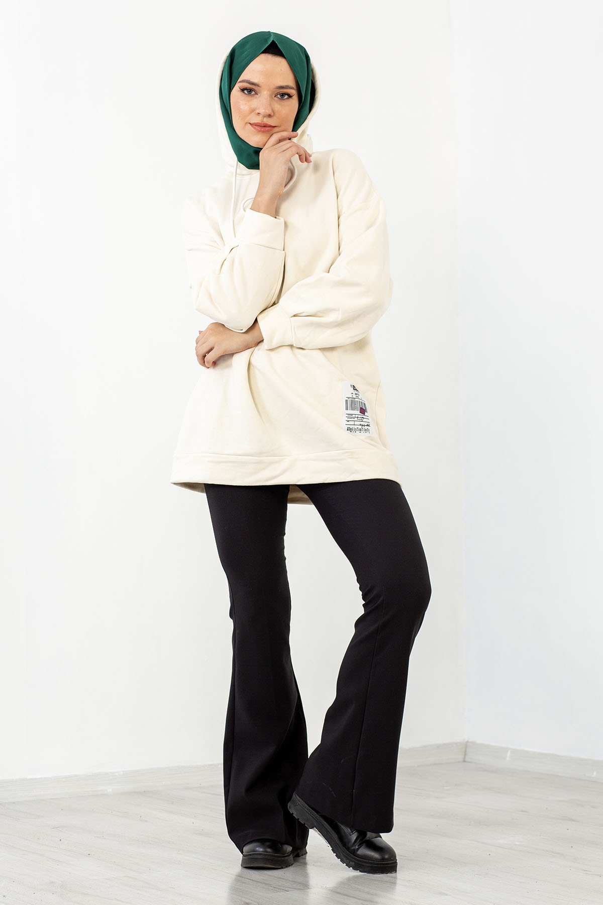 1081 Sweat Tunik 38-44 - Krem - 3