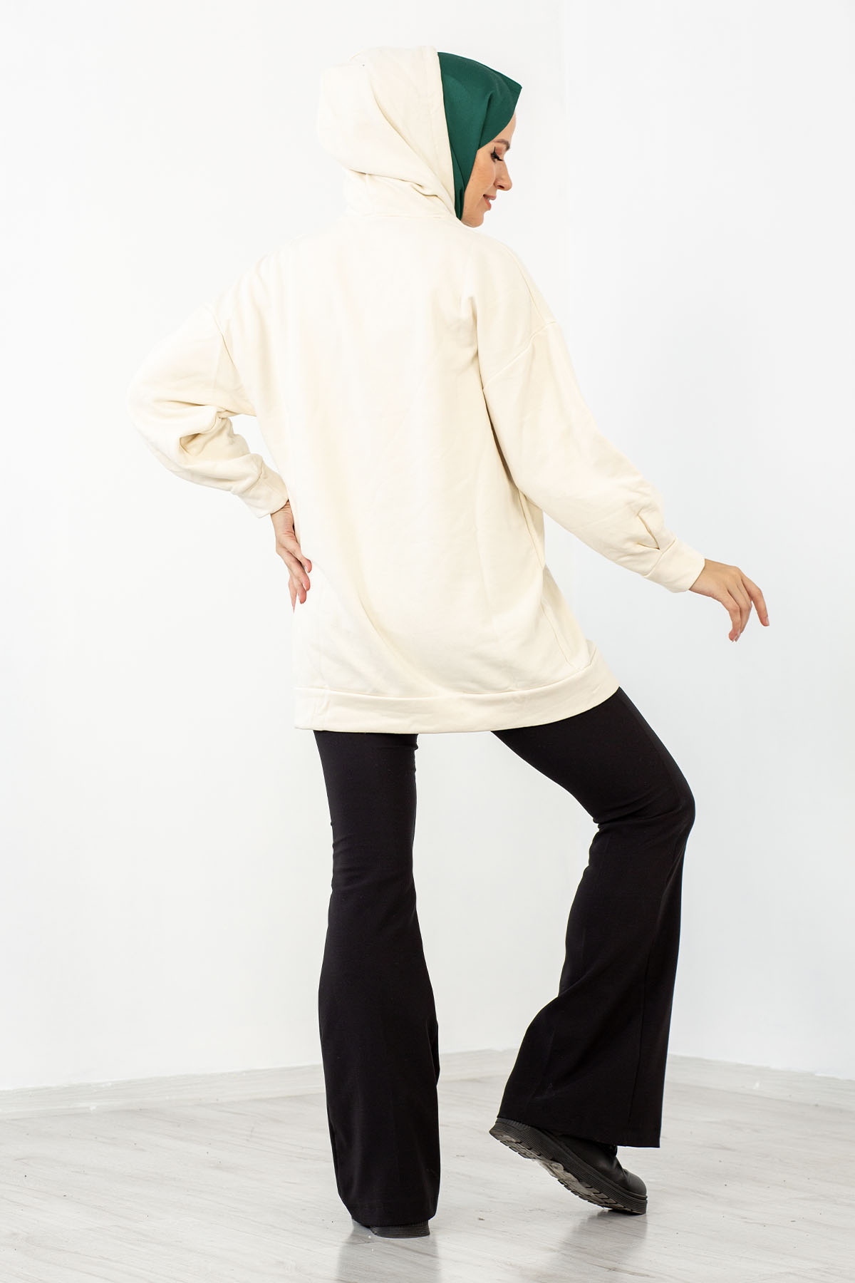 1081 Sweat Tunik 38-44 - Krem - 4