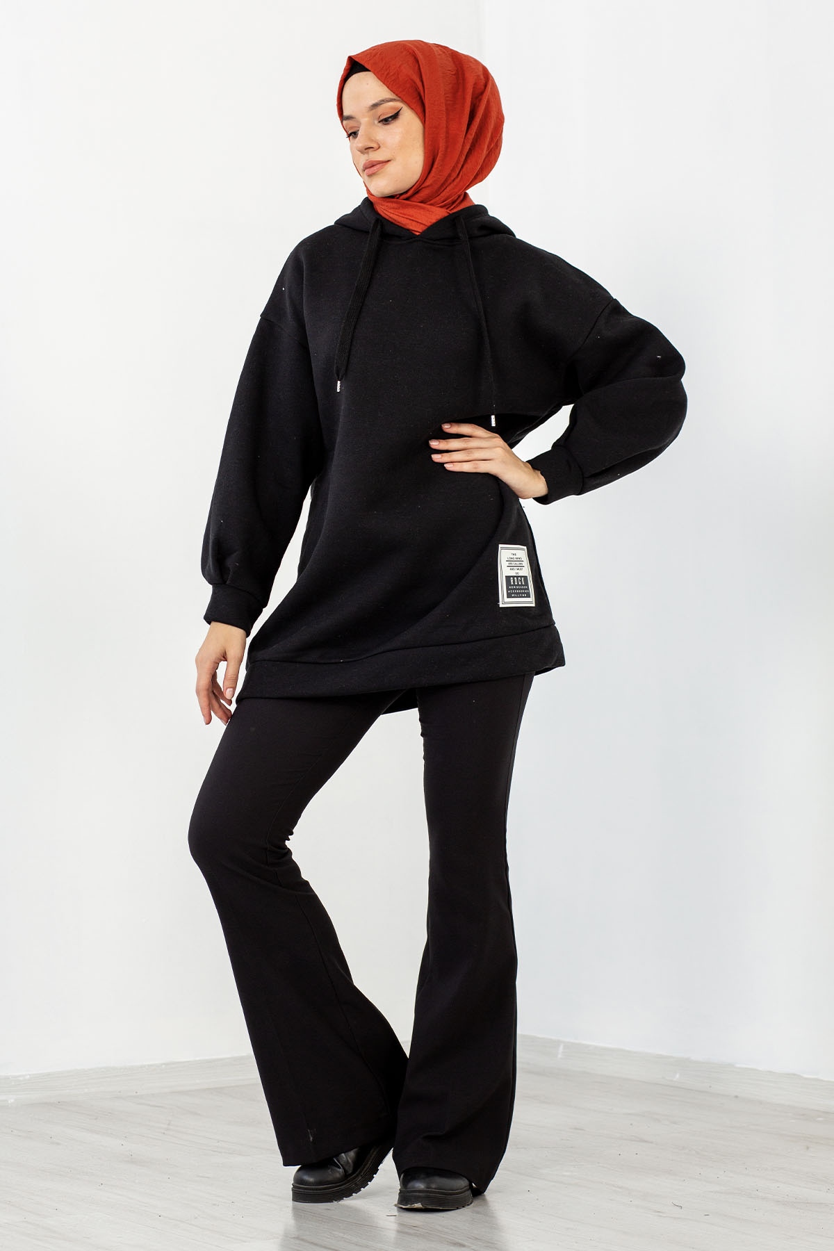 1081 Sweat Tunik 38-44 - Siyah - 1