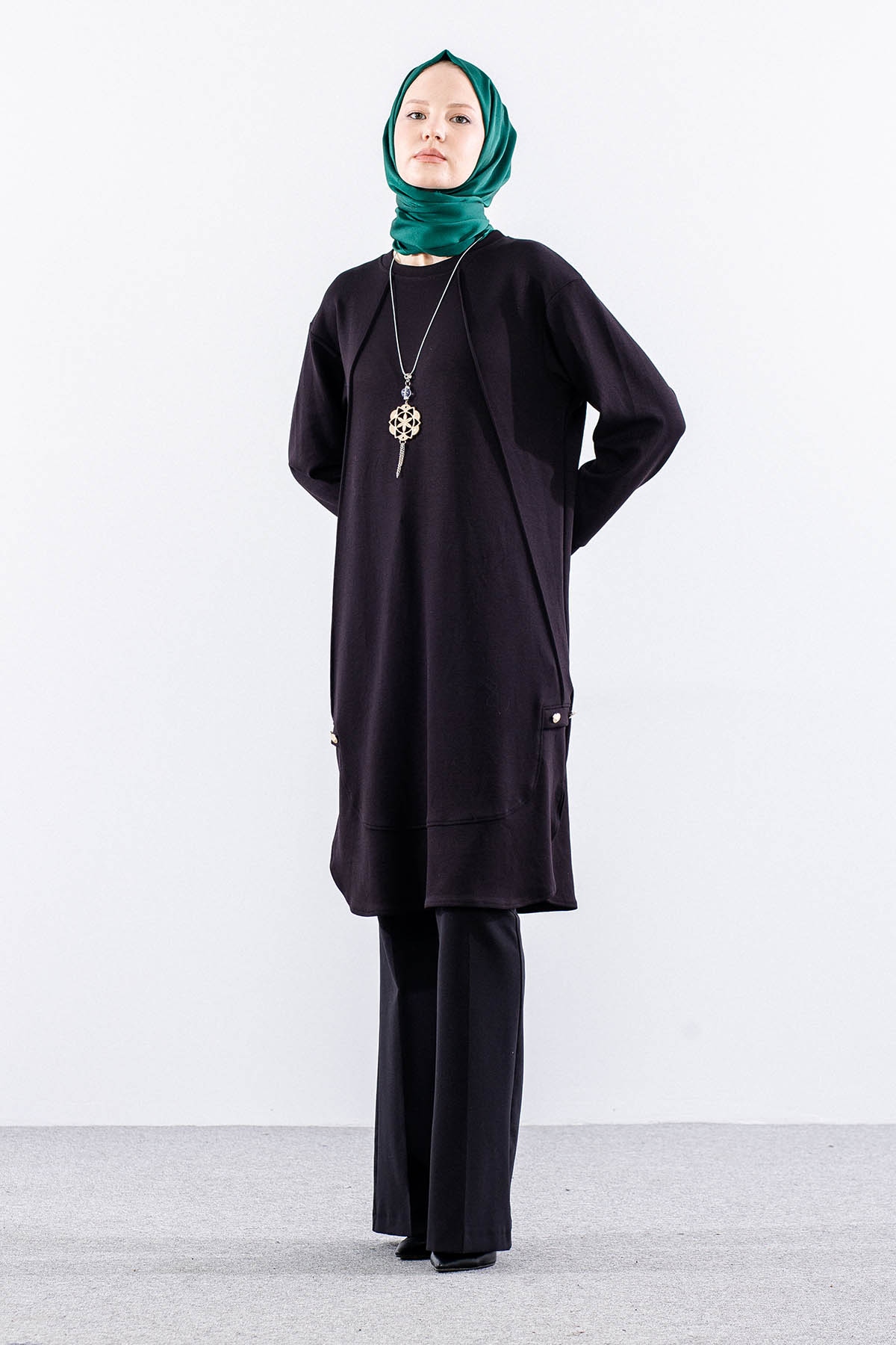 10906-010 Tunik 40-42-44-46 - Siyah - 3