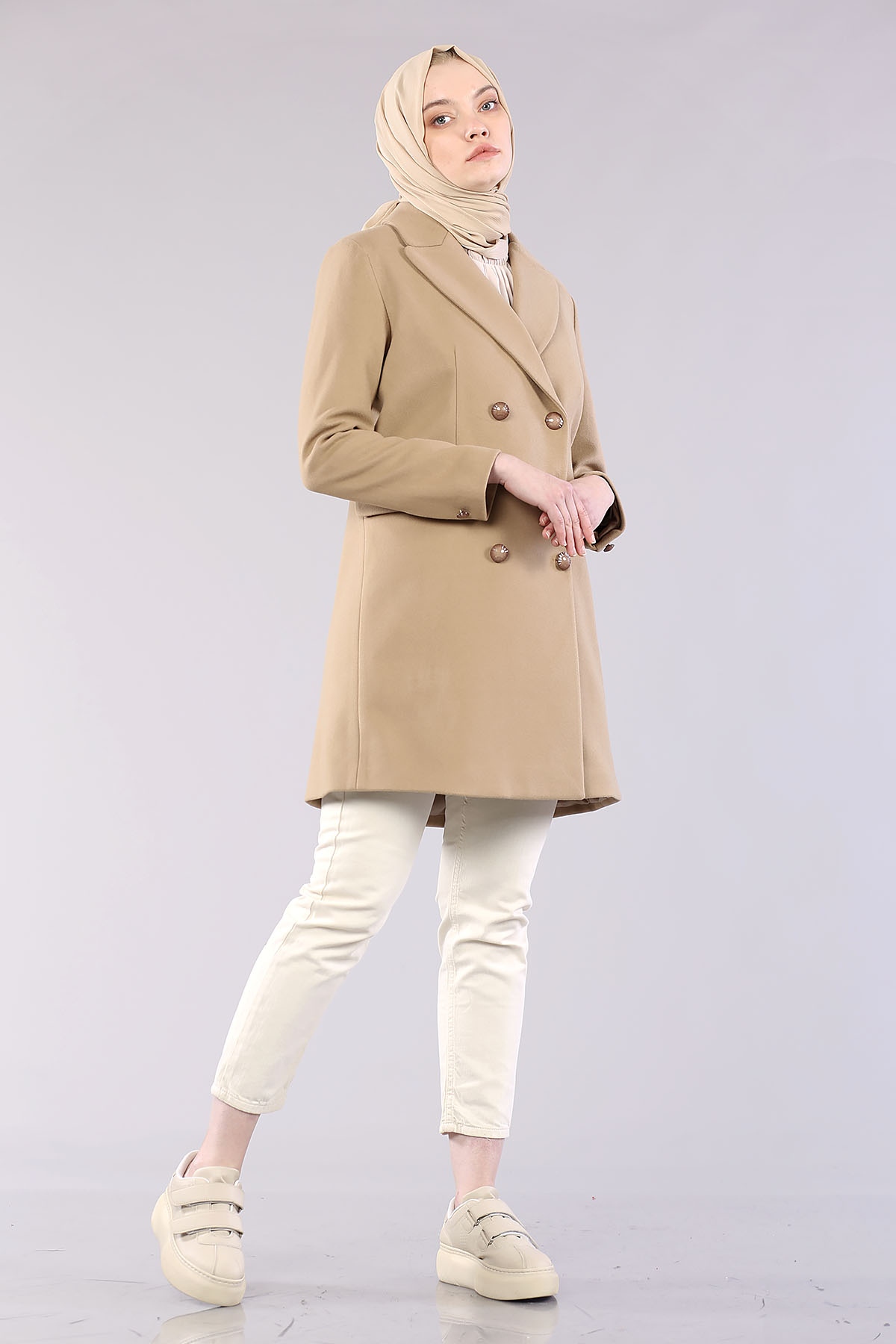 1109-50 çift Düğme Kap S-m-l - Tas - 1