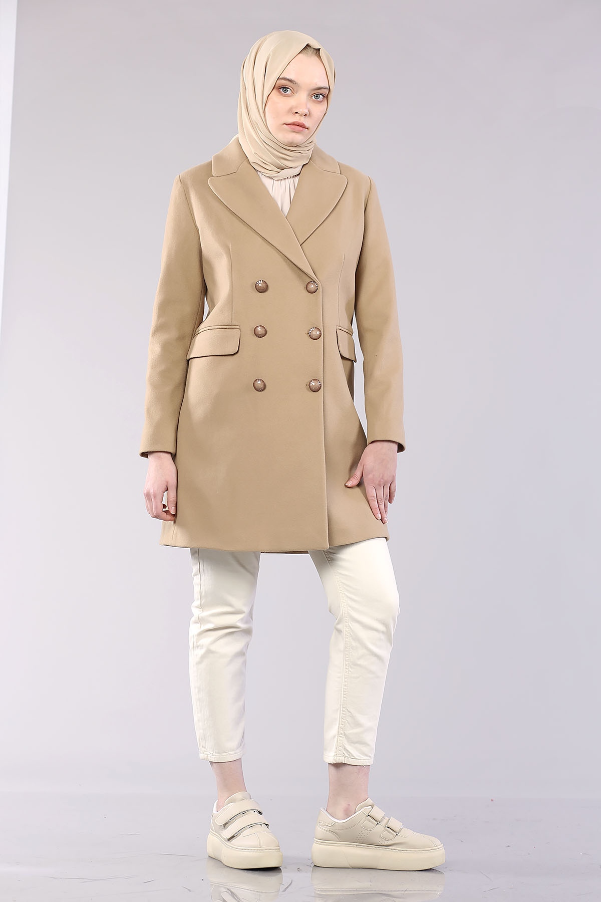 1109-50 çift Düğme Kap S-m-l - Tas - 2