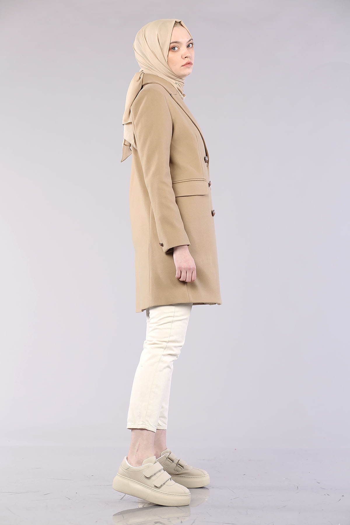 1109-50 çift Düğme Kap S-m-l - Tas - 3